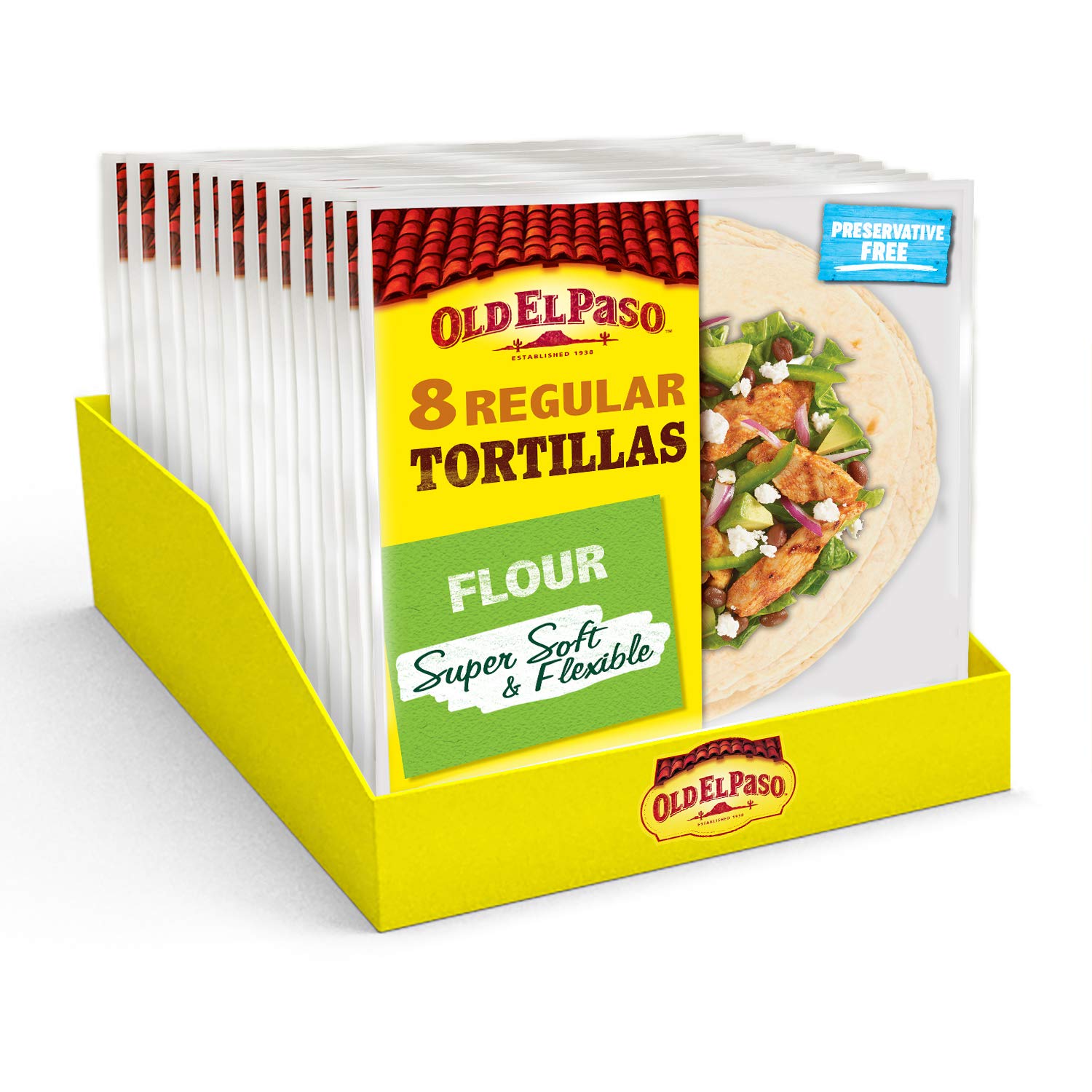 Old El Paso Regular Super Soft Flour Tortillas 326g (Pack of 12)