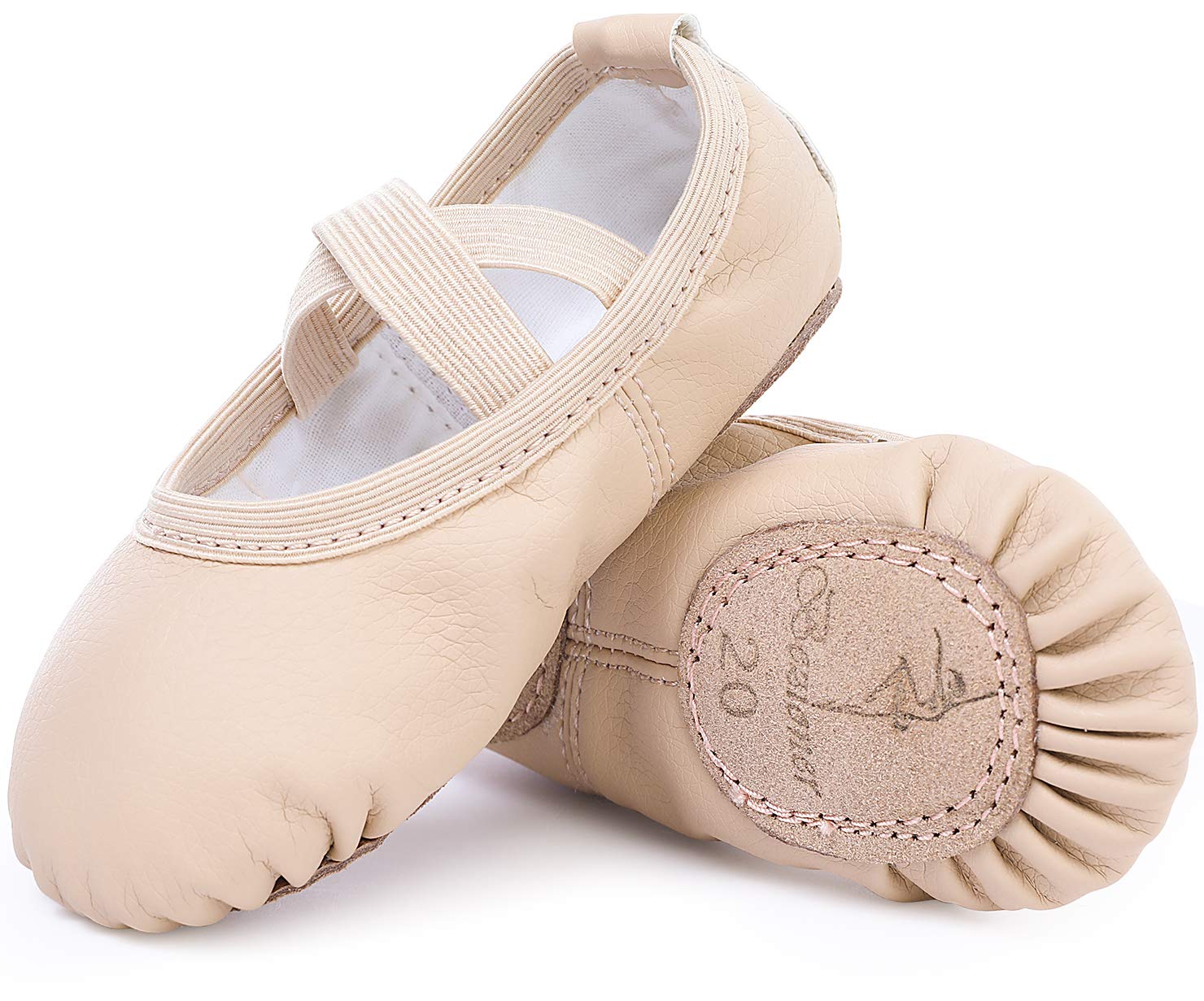 BezionerBallet Shoes Leather Ballet Flats Split Sole Dance Slippers for Girls Toddlers Women