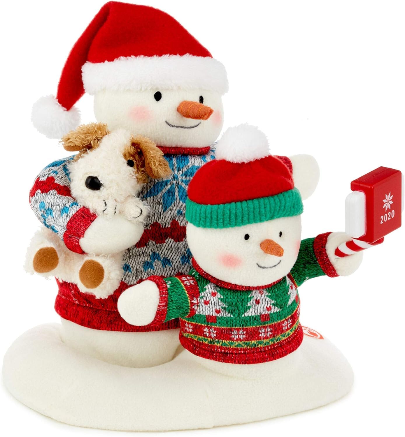 Hallmark Cozy Christmas Selfie Techno Snowman 2020 Singing Stuffed Animal with Light and Motion, 9.5"