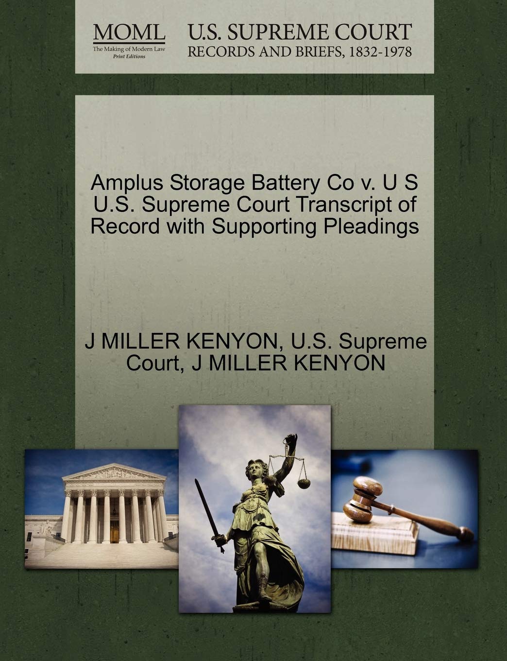 Amplus Storage Battery Co V. U S U.S. Supreme Court Transcript of Record with Supporting Pleadings