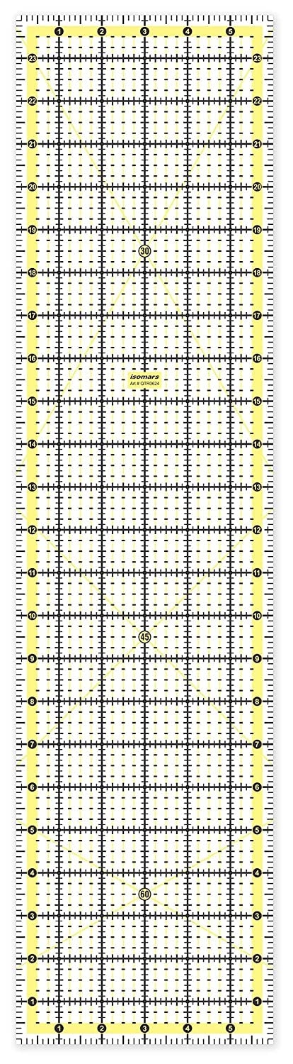 Isomars Garment Patchwork Quilting Ruler - 6" x 24" | Quilting Rulers for Fashion Designing