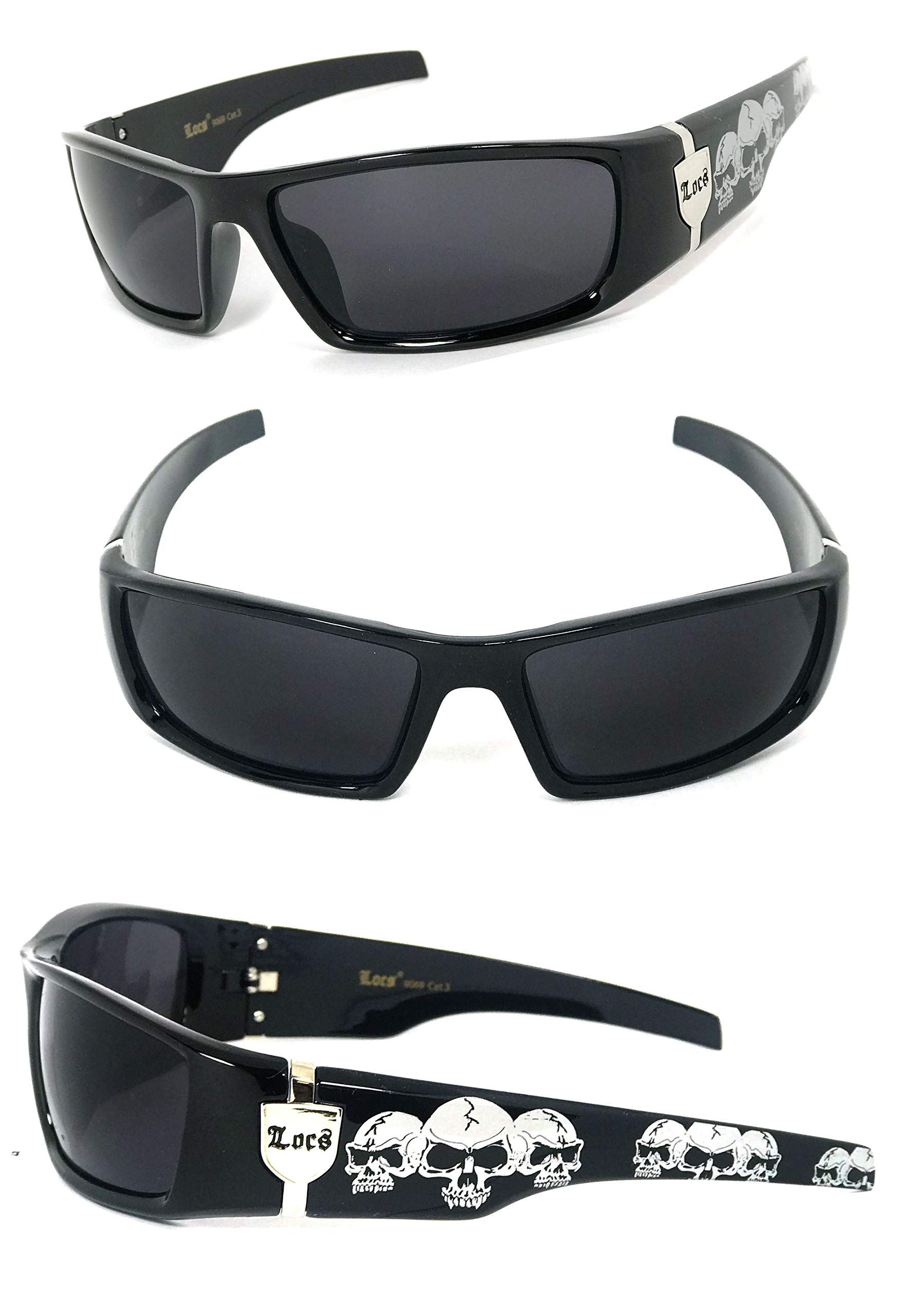 Locs Black Harcore Fly Sunglasses + Free Micro Fiber Bag (Black, Black)