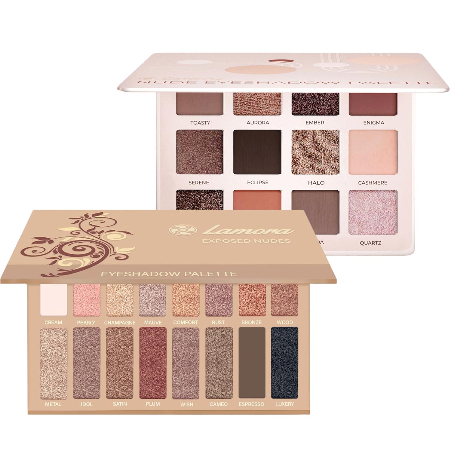 LamoraNude Eyeshadow Palettes (Exposed + Nude)