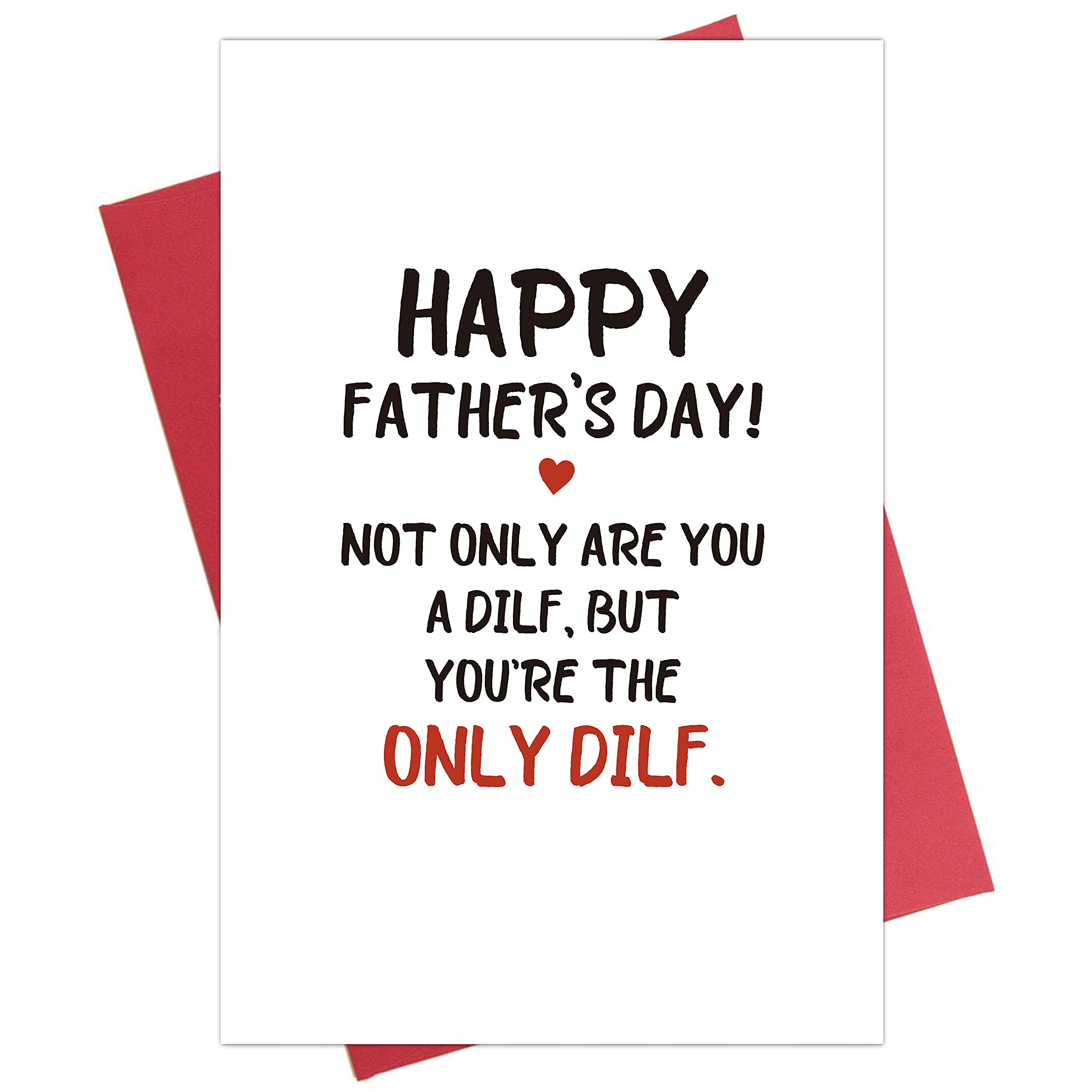 Decolove Happy Father's Day Card, Funny Fathers Day Gift, You Are the Only DILF