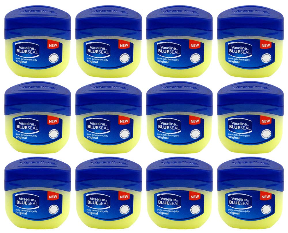 Vaseline Petroleum Jelly Travel Size Pure BlueSeal Original 1.7oz (50ml) (12 Pack)