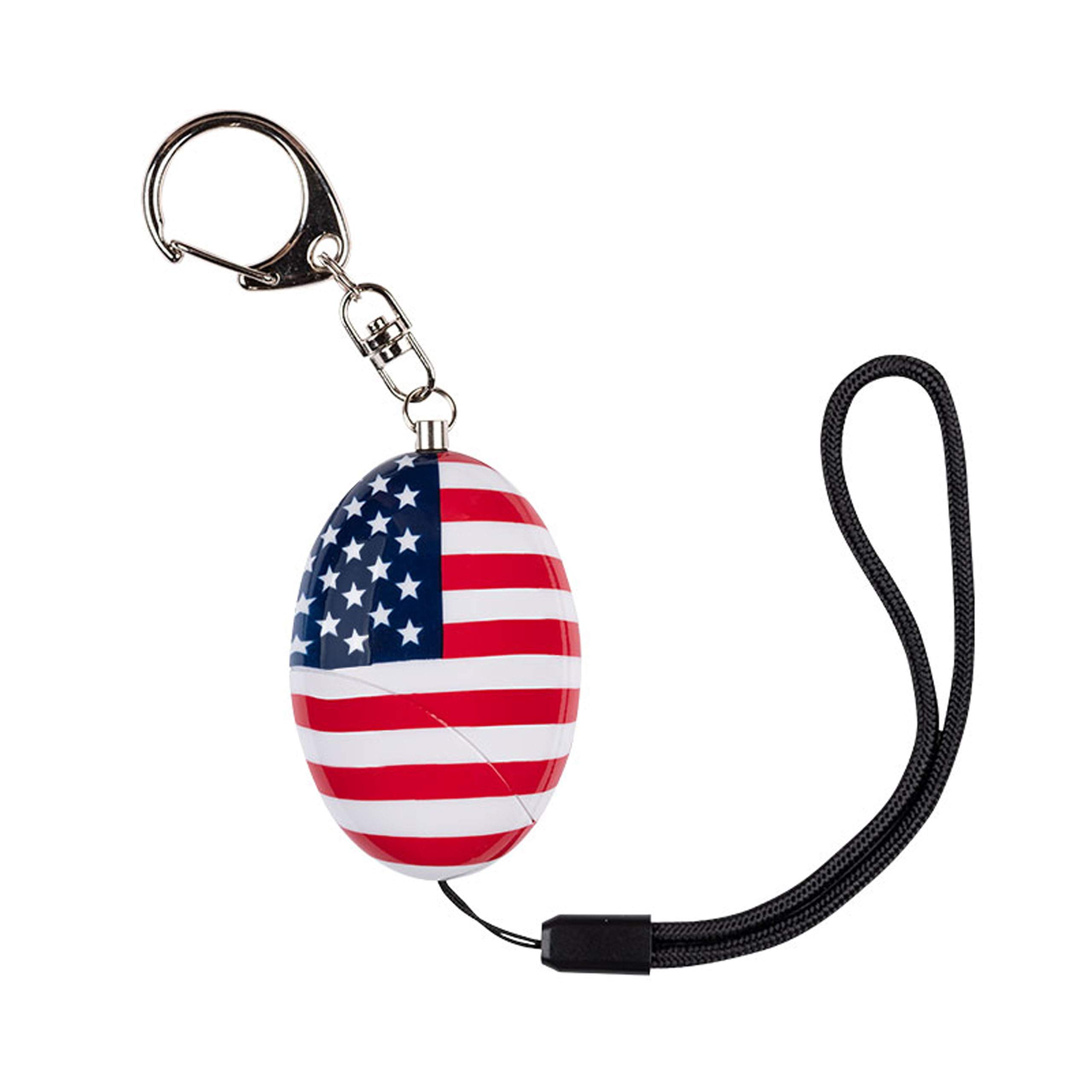 SABREPA-USA-02 Personal Alarm with Snap Clip-Ear-Piercing 130dB Siren is Audible Up to 1,000 Feet (300M) in All Directions (Approx. 4 City Blocks) – Be Safe While Expressing Your Patriotism