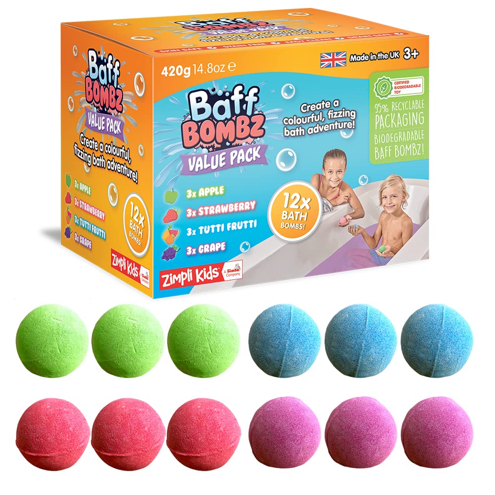 ZIMPLI KIDS - BAFF BOMBZ 12 BATH PACK