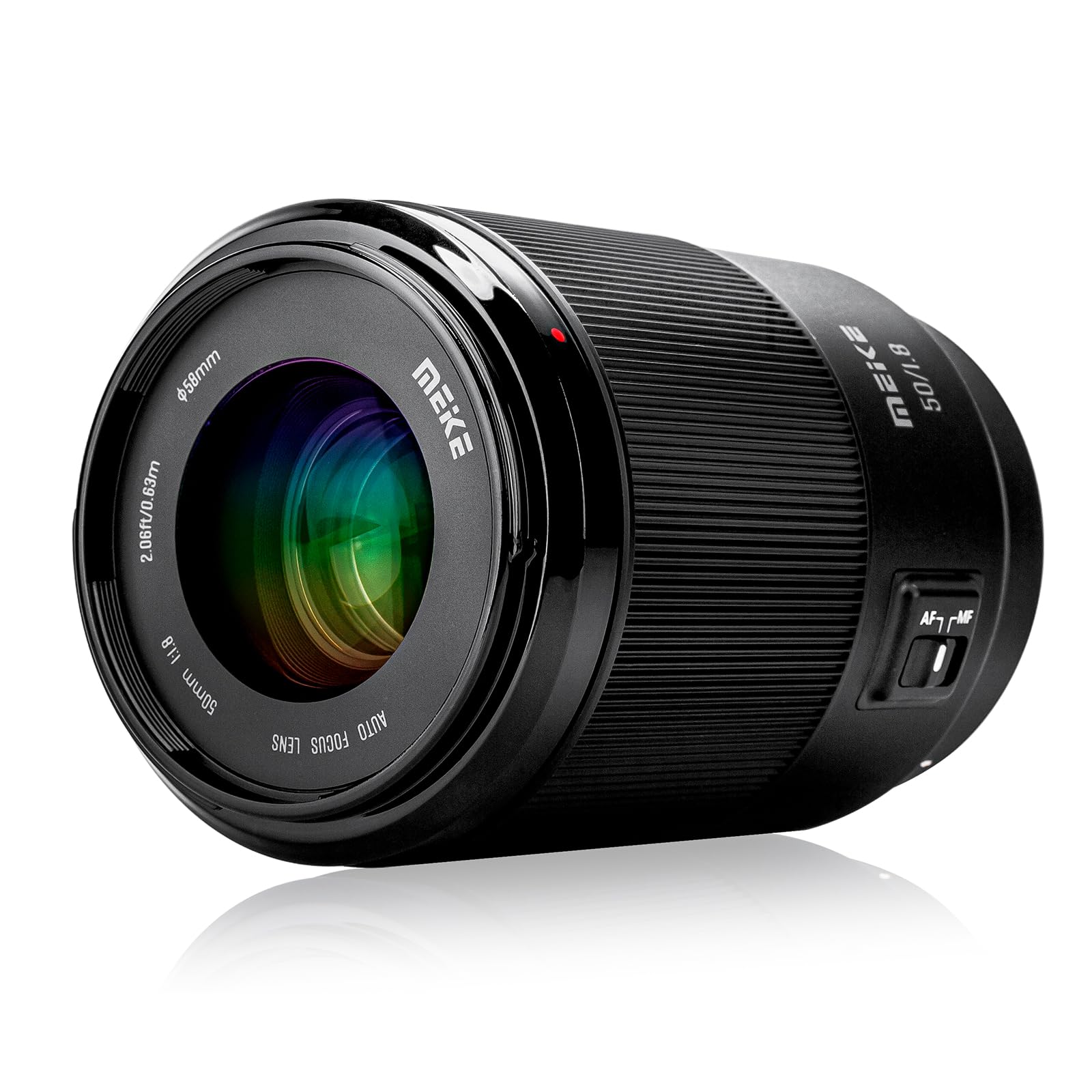 Meike50mm F1.8 Full Frame AF STM(Stepping Motor) Lens Standard Aperture Auto Focus Fixed Prime Portrait Lenses for Sony E Mount Mirrorless Cameras A9 A7III A7II A7 A7R3 A7R4 A7IV A7C A7CII A6500