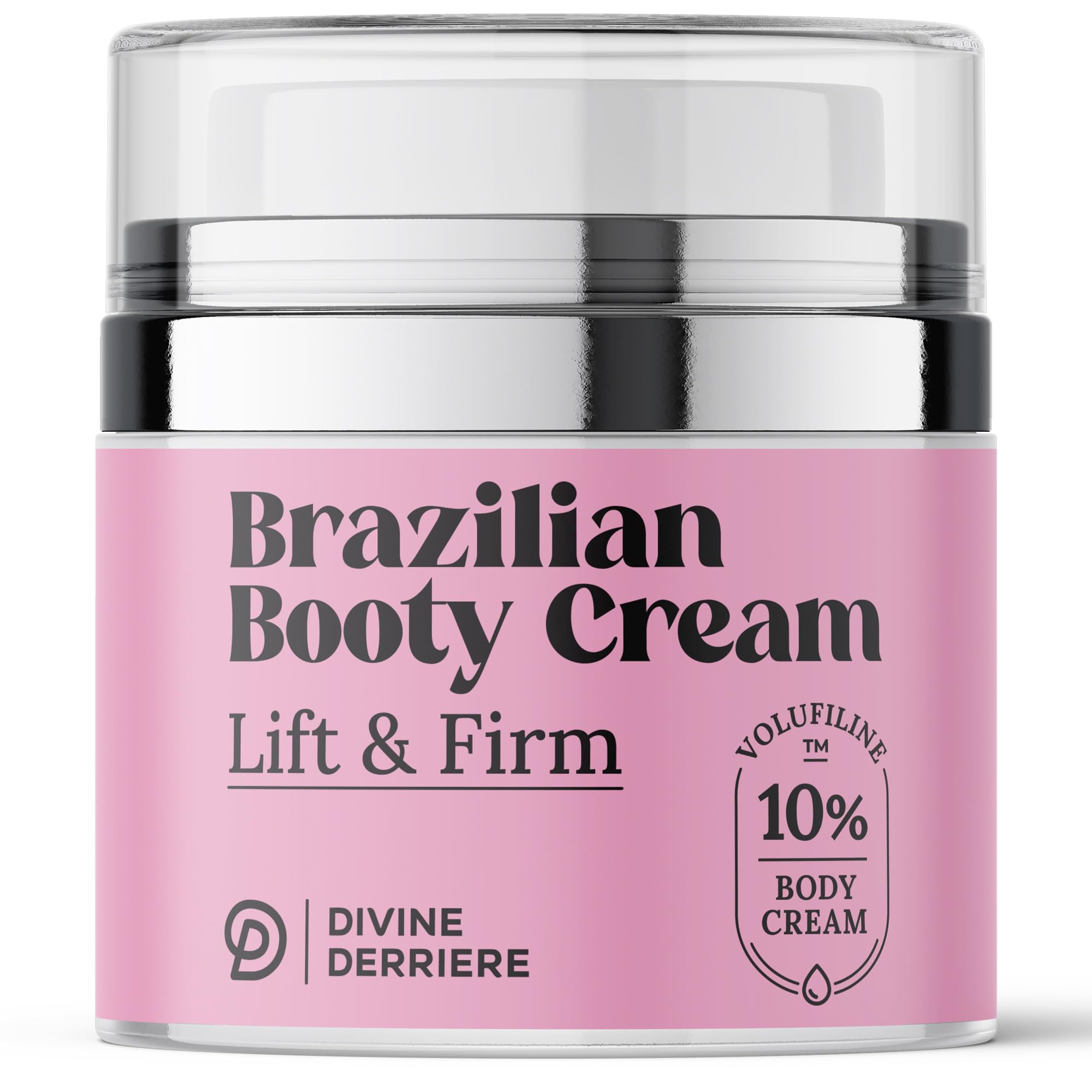 Divine Derriere Brazilian Body Butter Cream, Lift and Firm Body Cream with Volufiline Helps Reduce the Appearance of Cellulite for a Lifted and Firm-looking Derriere, Bum Bum Cream, 50ml