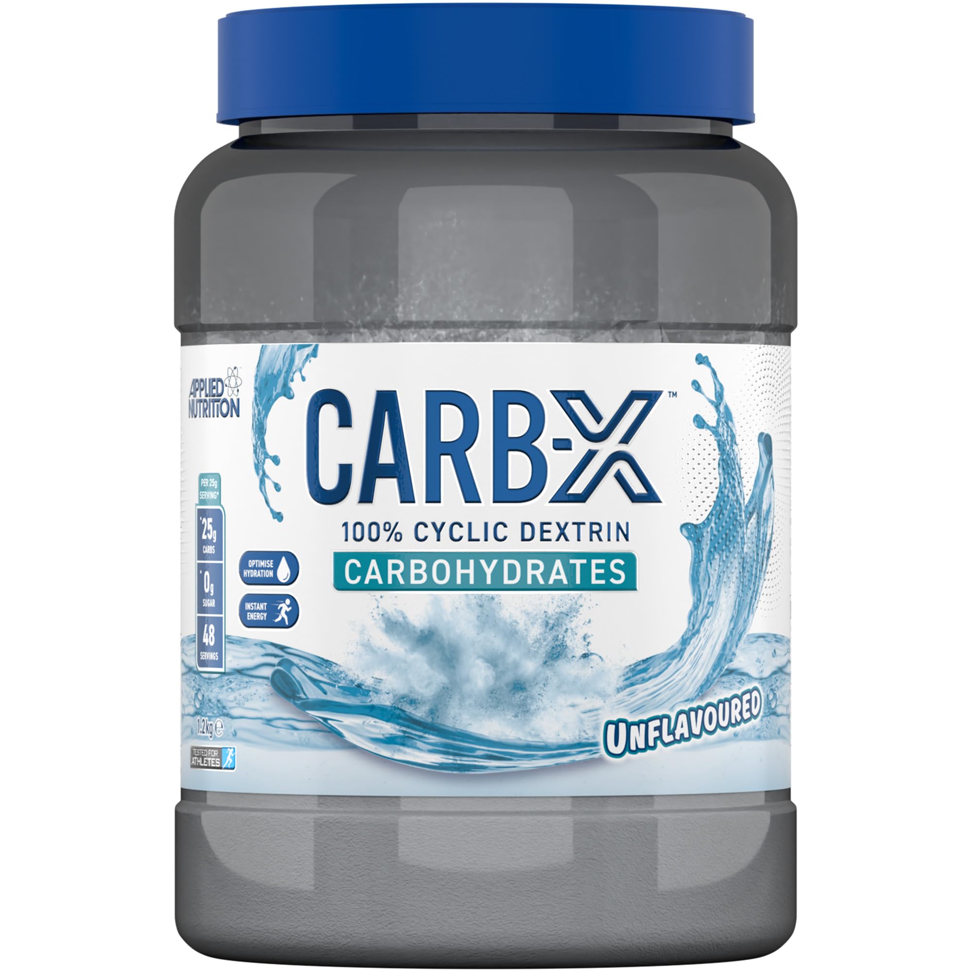 Applied Nutrition Carb X Highly Branched Cyclic Dextrin Carbohydrates, Intra & Post Workout Carbs Powder, Fuel Training & Recovery, Vegan, Gluten Free, Sugar Free, 1.2kg 48 Servings (Unflavoured)