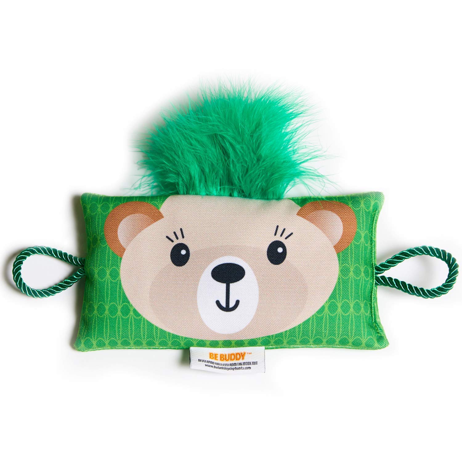 Calm Down Corner Sensory Toys - Deep Breathing & Yoga Prop- Balancing Elephants- BE Buddy: Calming Stuffed Animals Kids Toys-Lavender-Relaxation Gifts- Stuffed Bear-Green Toys-Size: 4”x 8”x 1”-10oz.