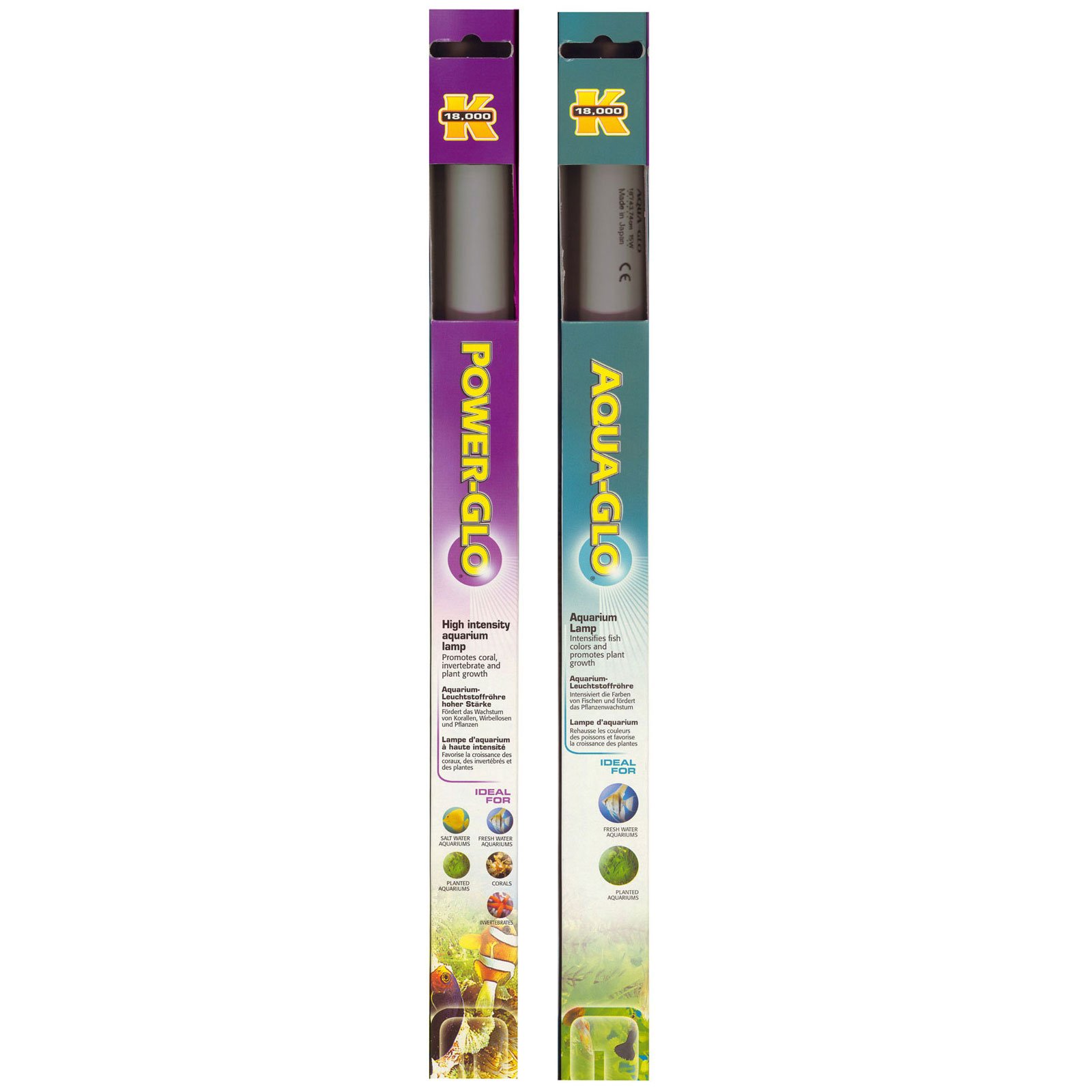 Power-GLO T8, 15 W linear fluorescent aquarium bulb with Free Aqua-GLO T8, 15 W