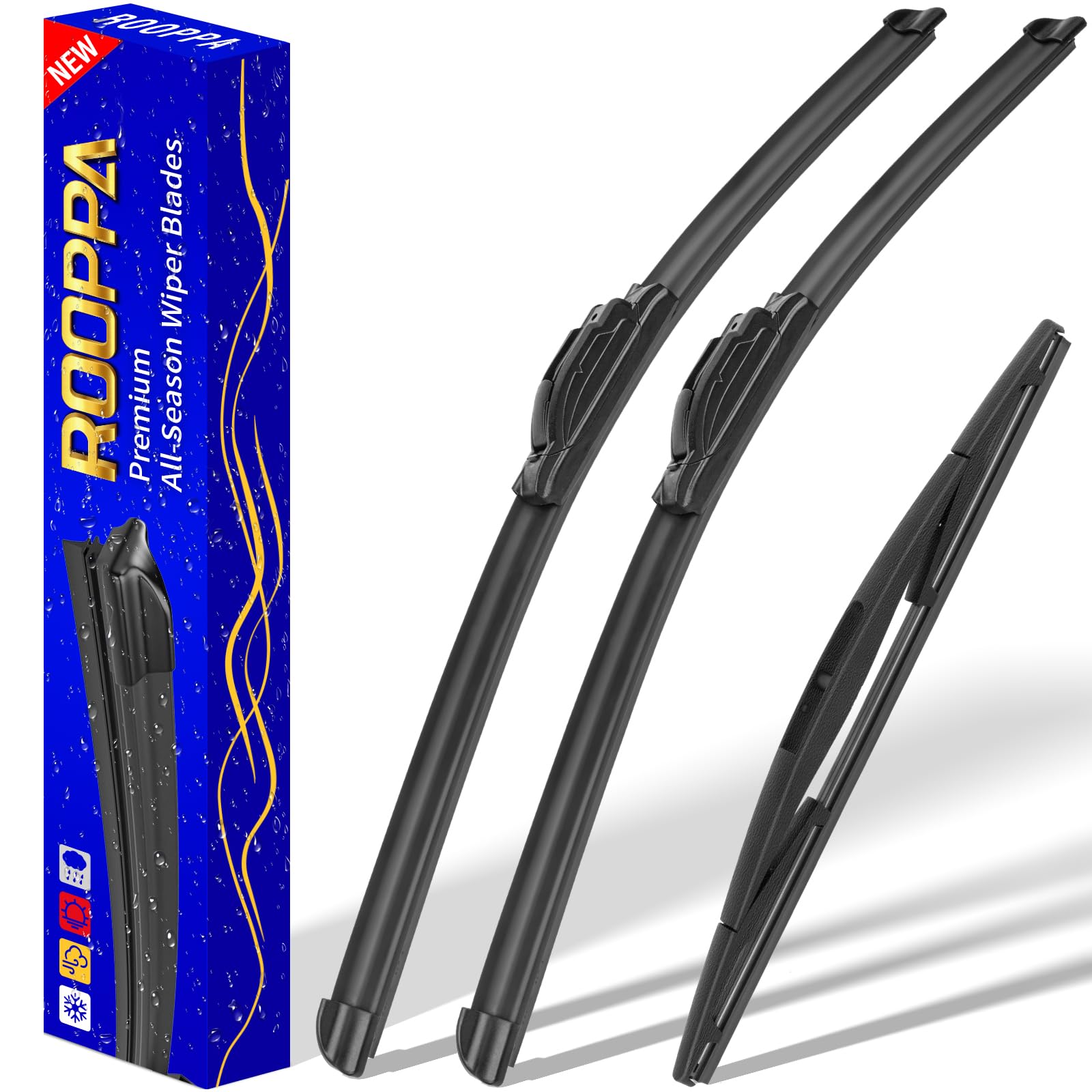 3 wipers Replacement for 2005-2012 Nissan Pathfinder/2005-2015 Nissan Xterra, Windshield Wiper Blades Original Equipment Replacement - 24"/18"/12" (Set of 3) U/J HOOK