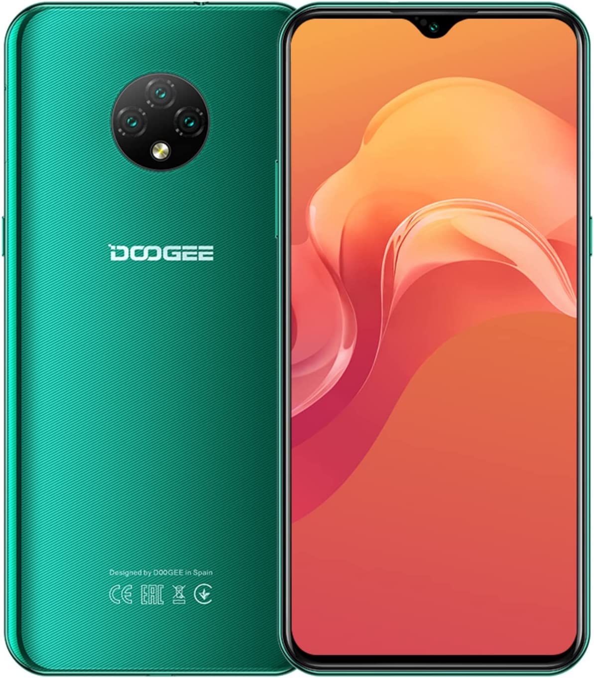 DOOGEE X95 Mobile Phone, 4G Smartphone SIM Free Phones Unlocked, 6.52 inch Waterdrop Display, 4350mAh Battery, Android 10, 13MP Triple Camera, 3GB+16GB (256GB Extension), Green