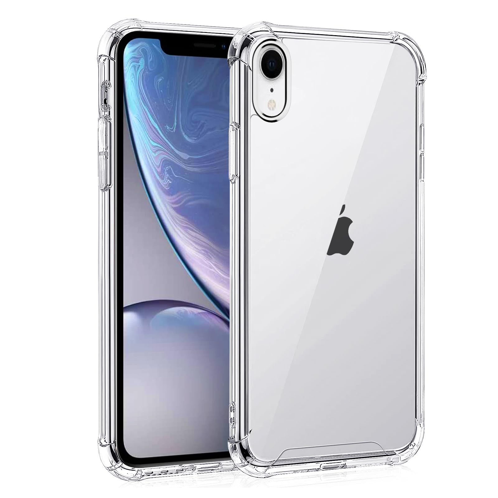 Whioltl Case for iPhone XR Crystal Clear Phone Cover, Anti-Scratch and Shock-Absorption, Basic Case for iphone XR, Compatible with Wireless Charger and Car Phone Holder - Transparent