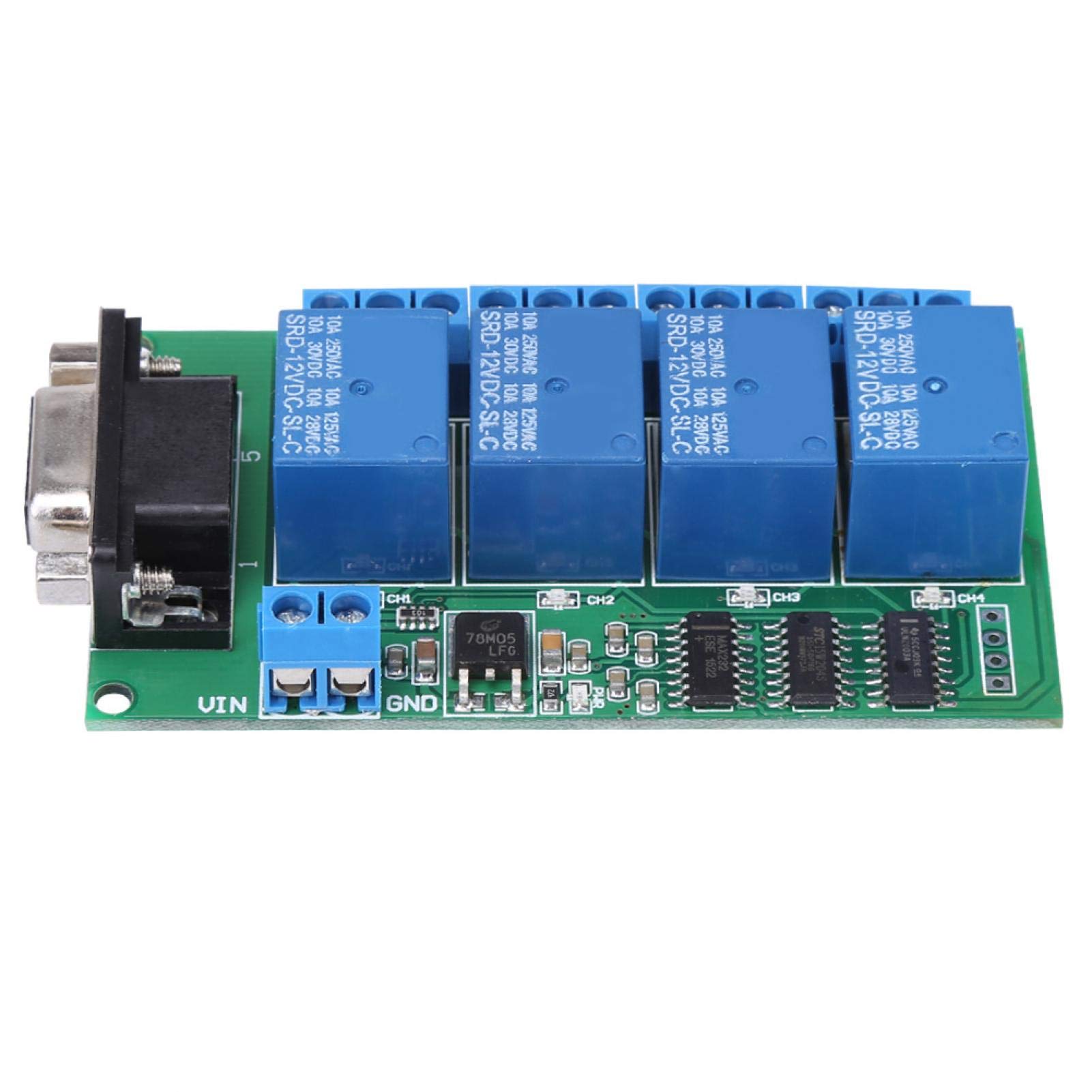 Rs232 Relay, Multi-Function Car Motor Control Switch, 12V 4Ch Db9 Rs232 For Car Motor Modbus