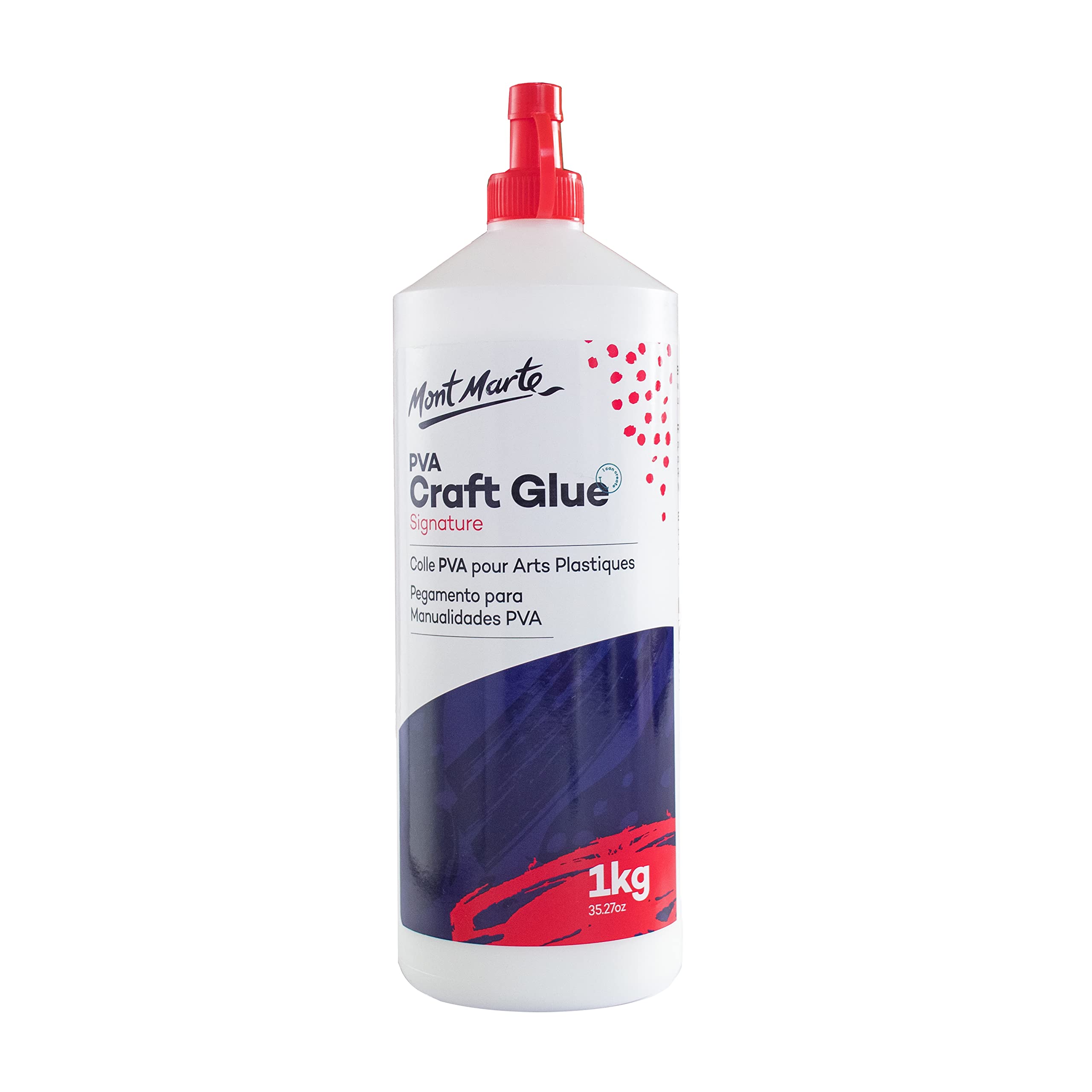 Mont Marte PVA Glue Craft Glue, Fine Tip 1L