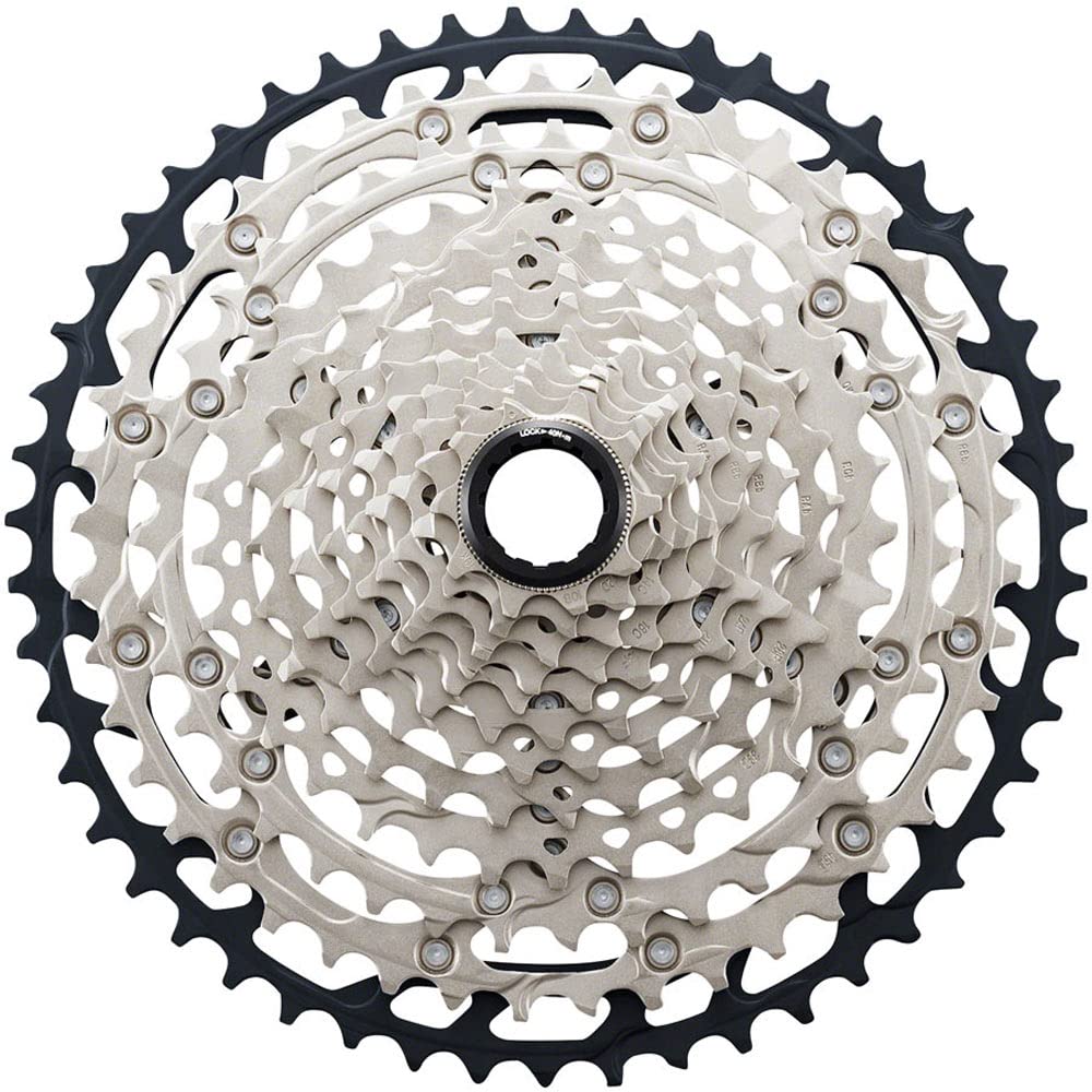 SHIMANO SLX CS-M7100 Cassette - 12-Speed, Silver/Black, Micro Spline