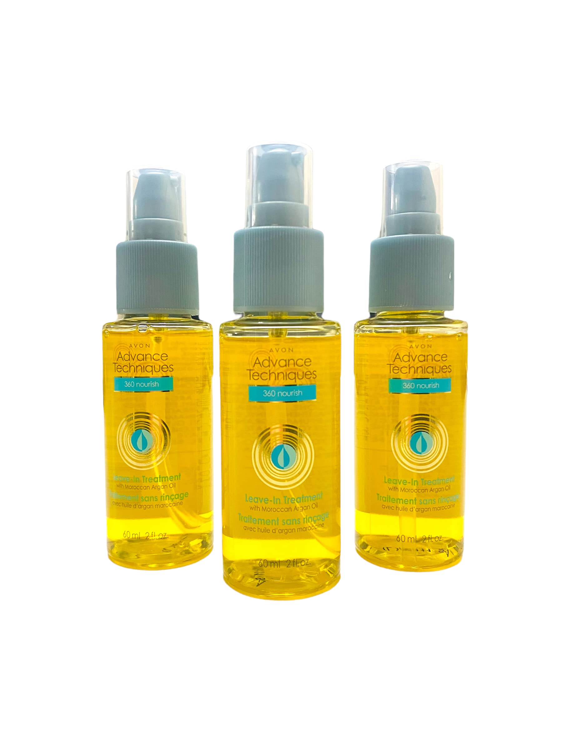 AVONAdvance Techniques 360 Nourish Moroccan Argan Oil Leave-In Treatment Lot 3 Bottle