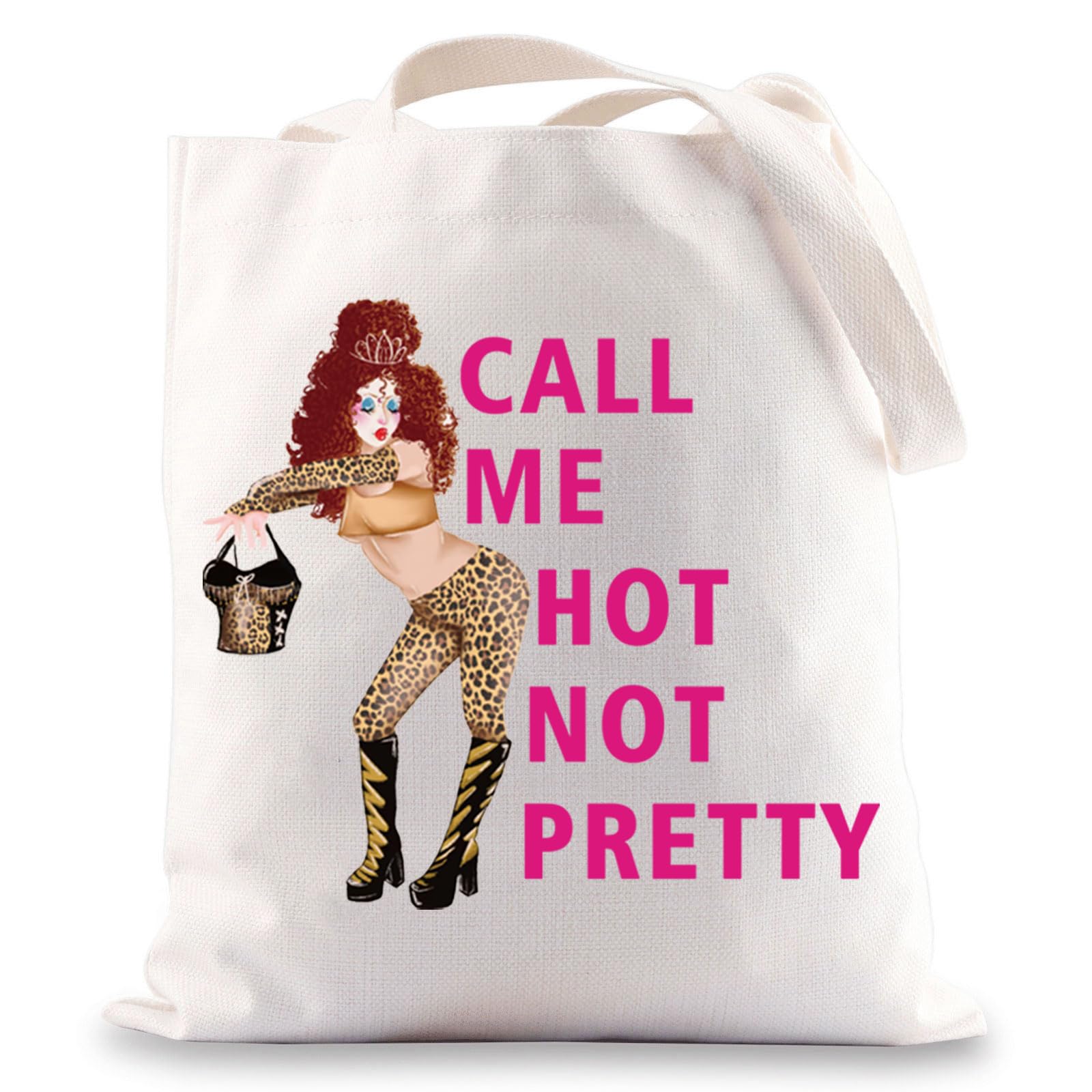 MYSOMYMusic Lover Tote Bag Music Fans Gifts Call Me Hot Not Pretty Music Lyric Shoulder Bag