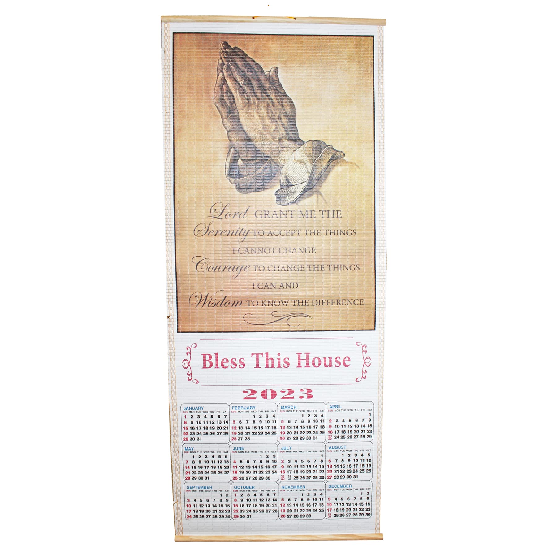 Religious Decorative Hanging Scroll 2023 Calendar - Serenity Prayer 9920