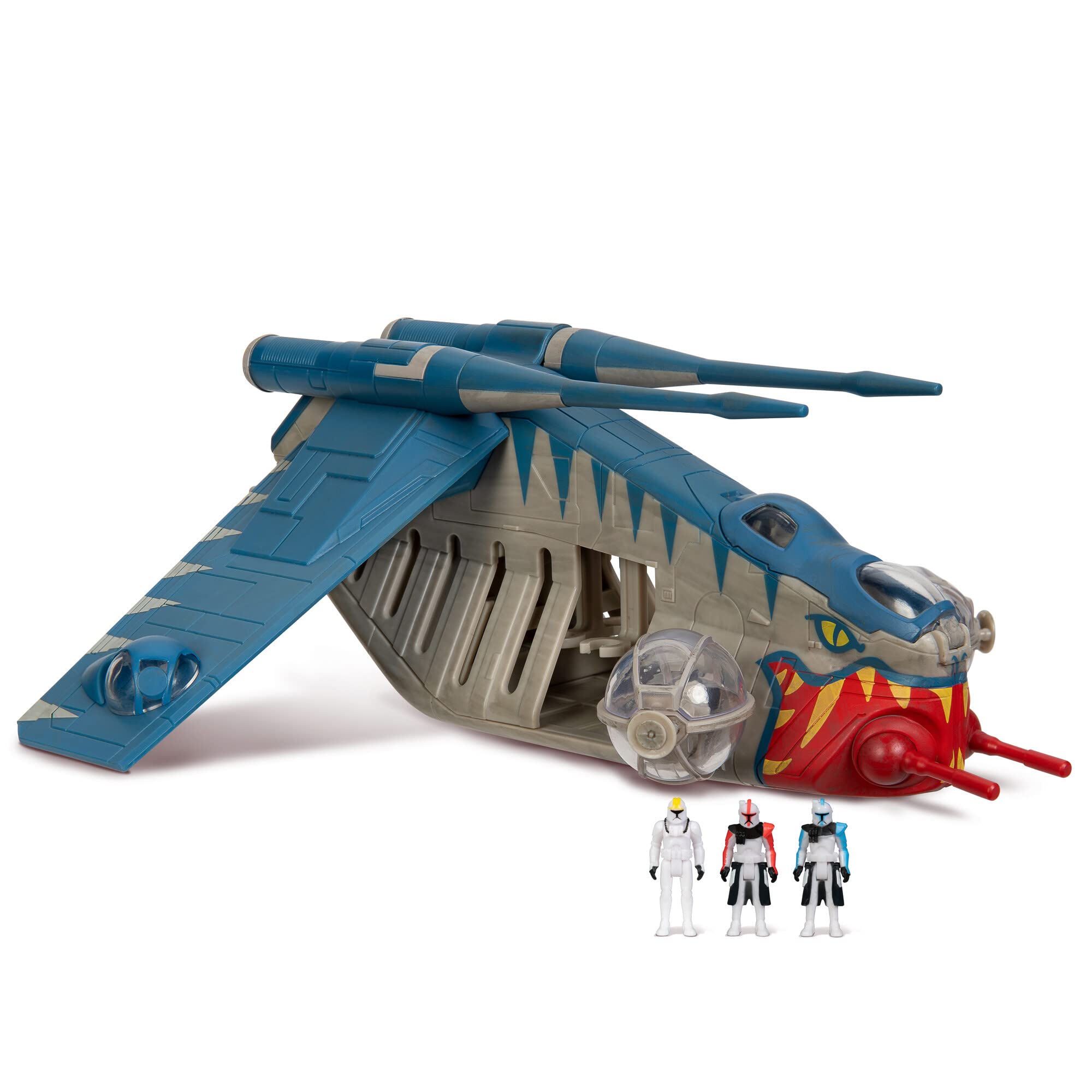 Star Wars Micro Galaxy Squadron Republic Gunship (Muunilinst-10) - 8-Inch Starfighter Class Vehicle with Three Micro Figure Accessoriesories