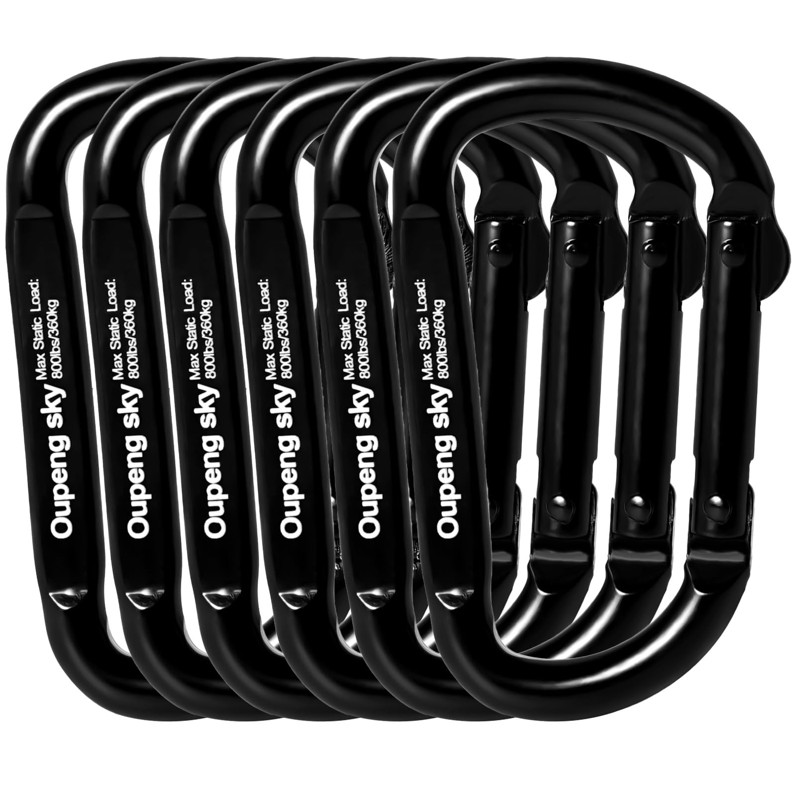 Carabiner Clip - Heavy Duty Carabiners Carabeaner D Ring Shape,Key Chain Clip Hook,Keychain Clip,Multipurpose for Camping, Hiking,Backpacking or Other Outdoor Activities.