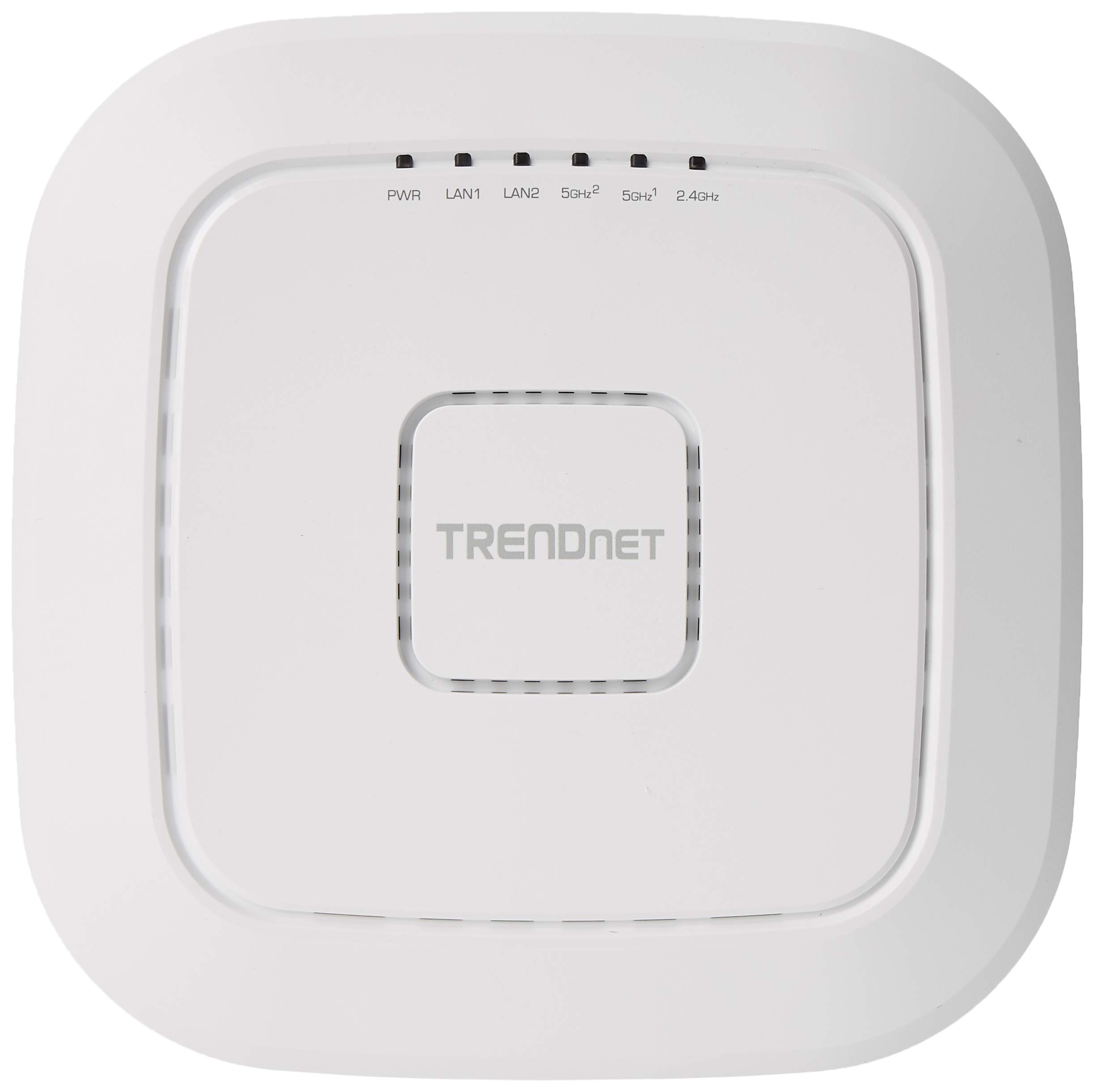 TRENDnetAC2200 Tri-Band PoE+ Indoor Wireless Access Point, 867Mbps WiFi AC + 400Mbps WiFi N Bands, Wave 2 MUMIMO, Client bridge, WDS, AP, WDS Bridge, WDS Station, Repeater Modes, TEW-826DAP