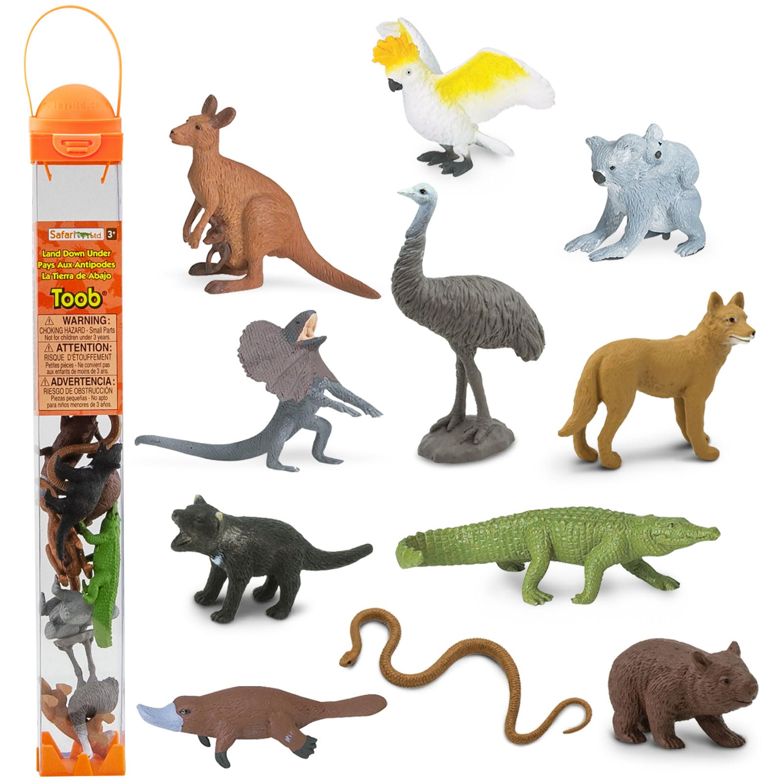 Safari Ltd.Land Down Under TOOB - 11 Figurines of Australian Animals - Educational Toy Figures For Boys, Girls, and Kids Ages 3+