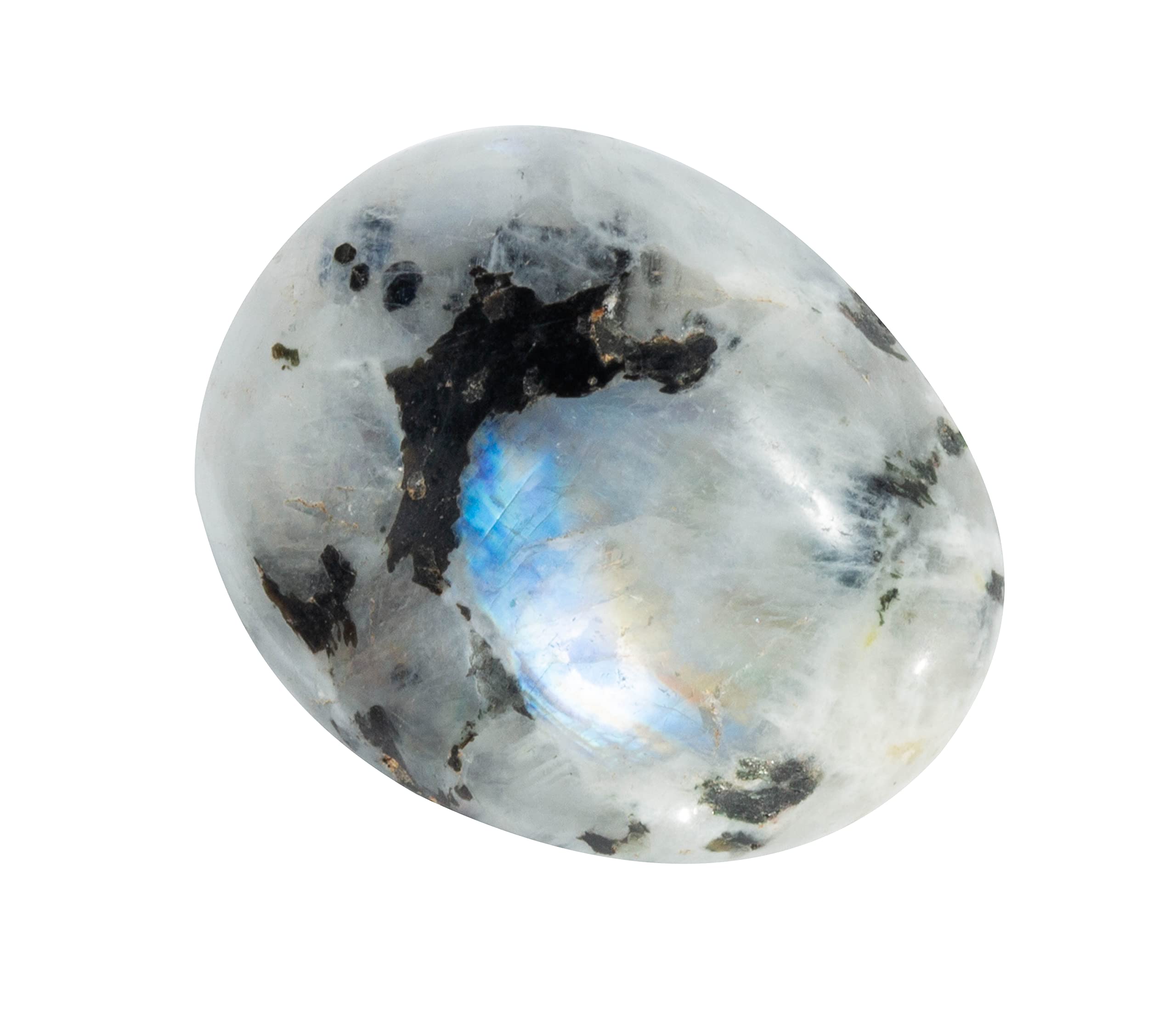 | Rainbow Moonstone | Tumbled Stone | Size 0.75" - 1.25" | 1 Pc | Crystals and Healing stones, Spiritual Gifts for Women, Reiki, Chakra, Witchcraft, Yoga, Meditation Accessories