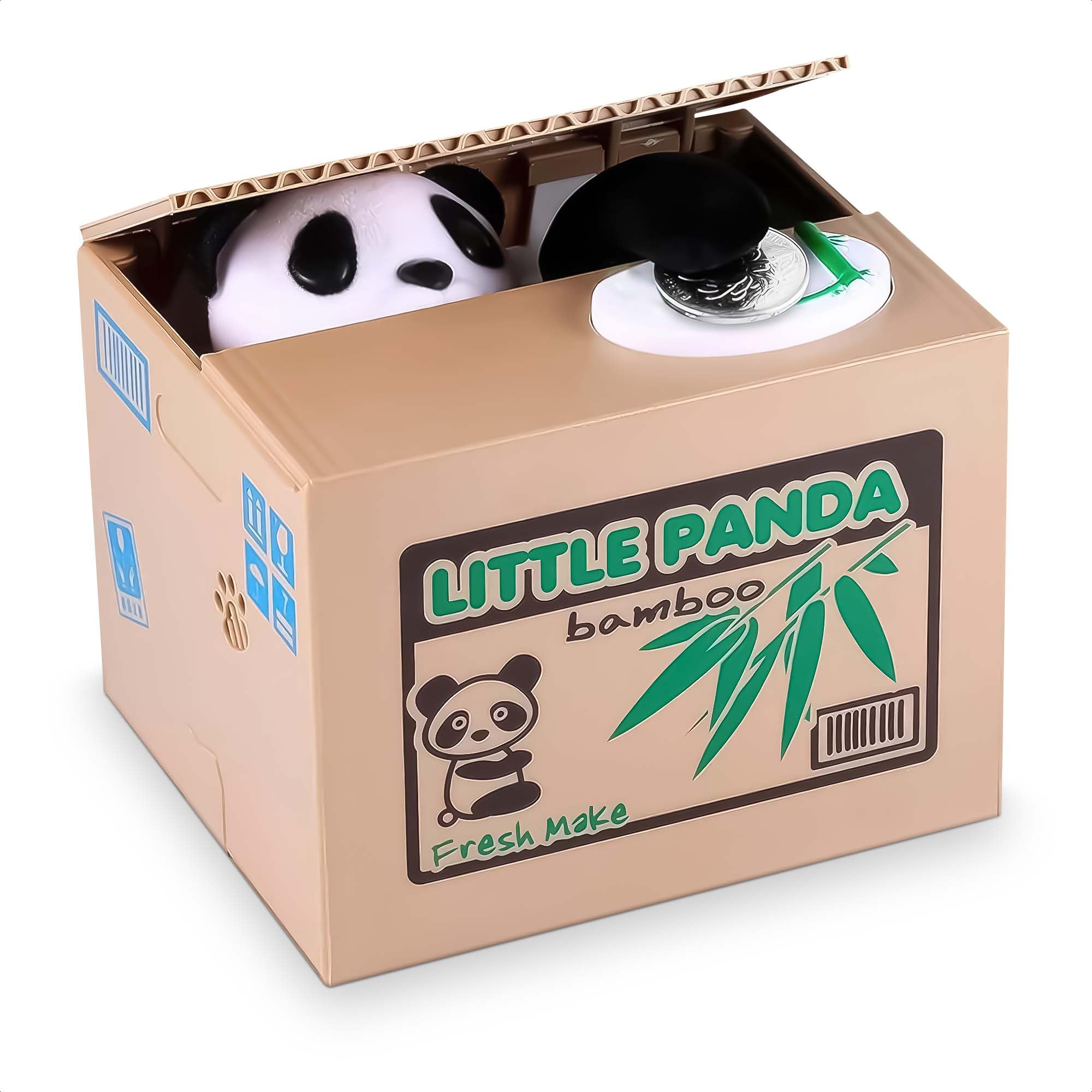 Coin Piggy Bank Panda Toy - Little Panda Bamboo Bank Money Bank Cute Panda Bank Stealing Automatic Box - Boys Piggy Bank Stealing Panda Coin Bank Money Savings Bank Kids Piggy Bank Girls