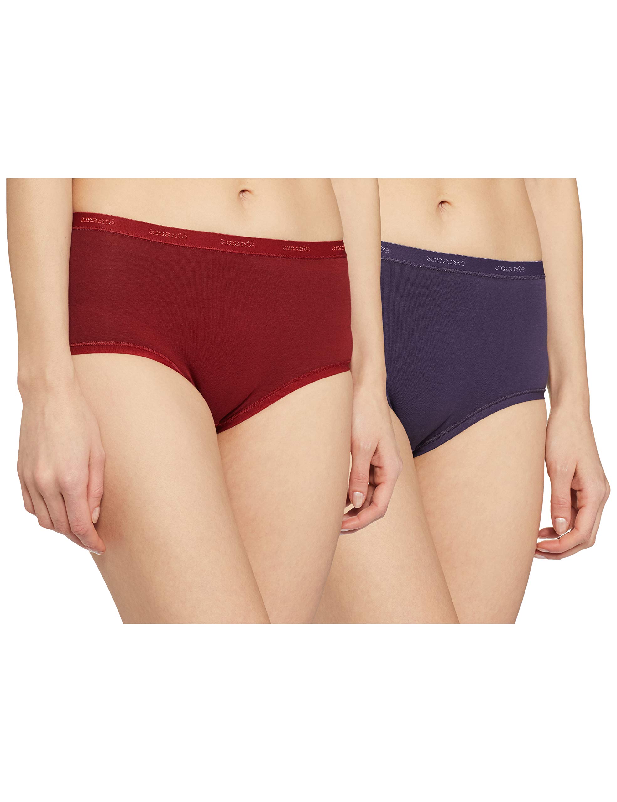 AmanteCotton Full Coverage Full Brief Panty Pack (Pack of 2) D1 Sl C10 Small