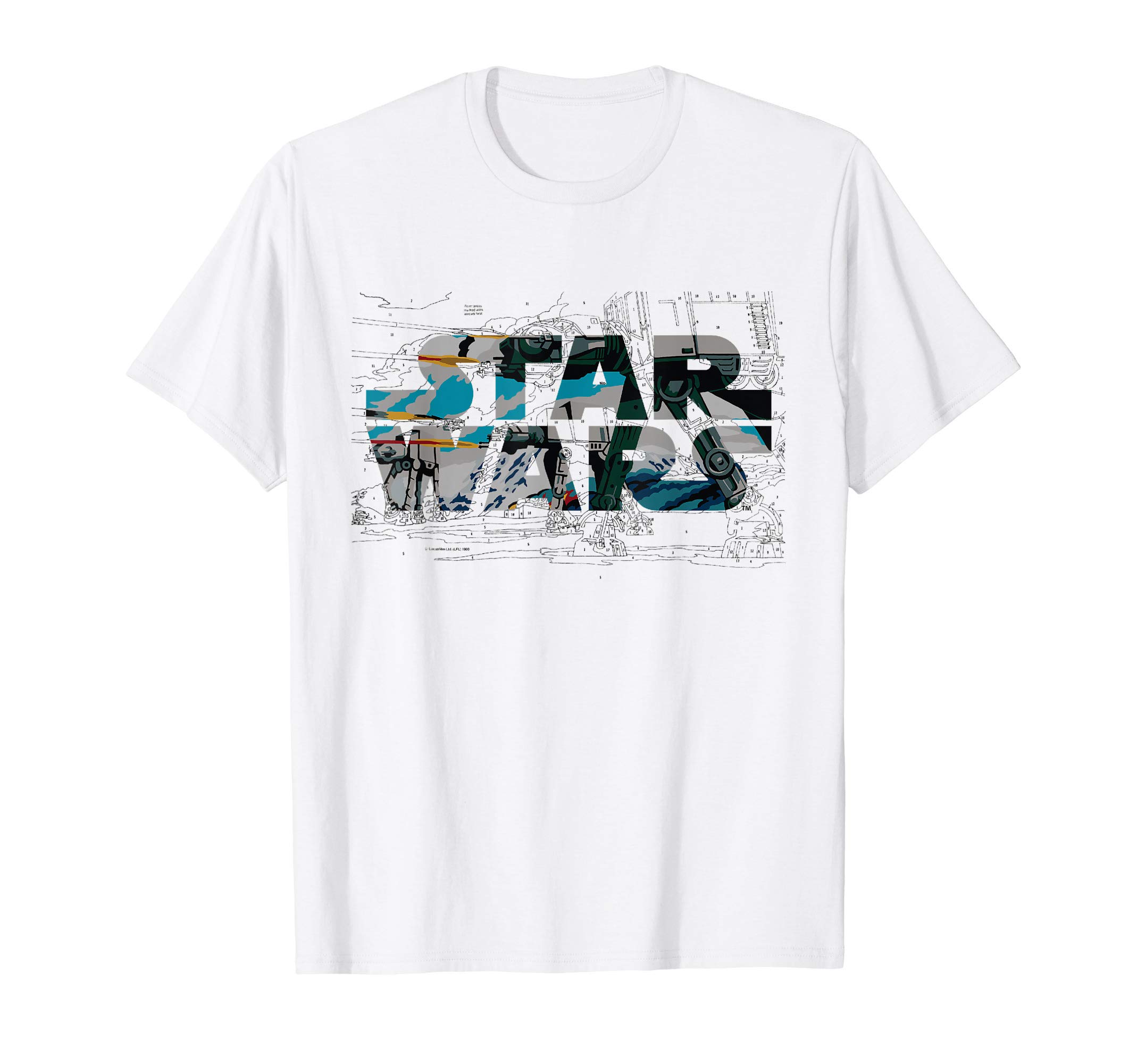 Star Wars Logo AT-AT Walker Battle T-Shirt T-Shirt