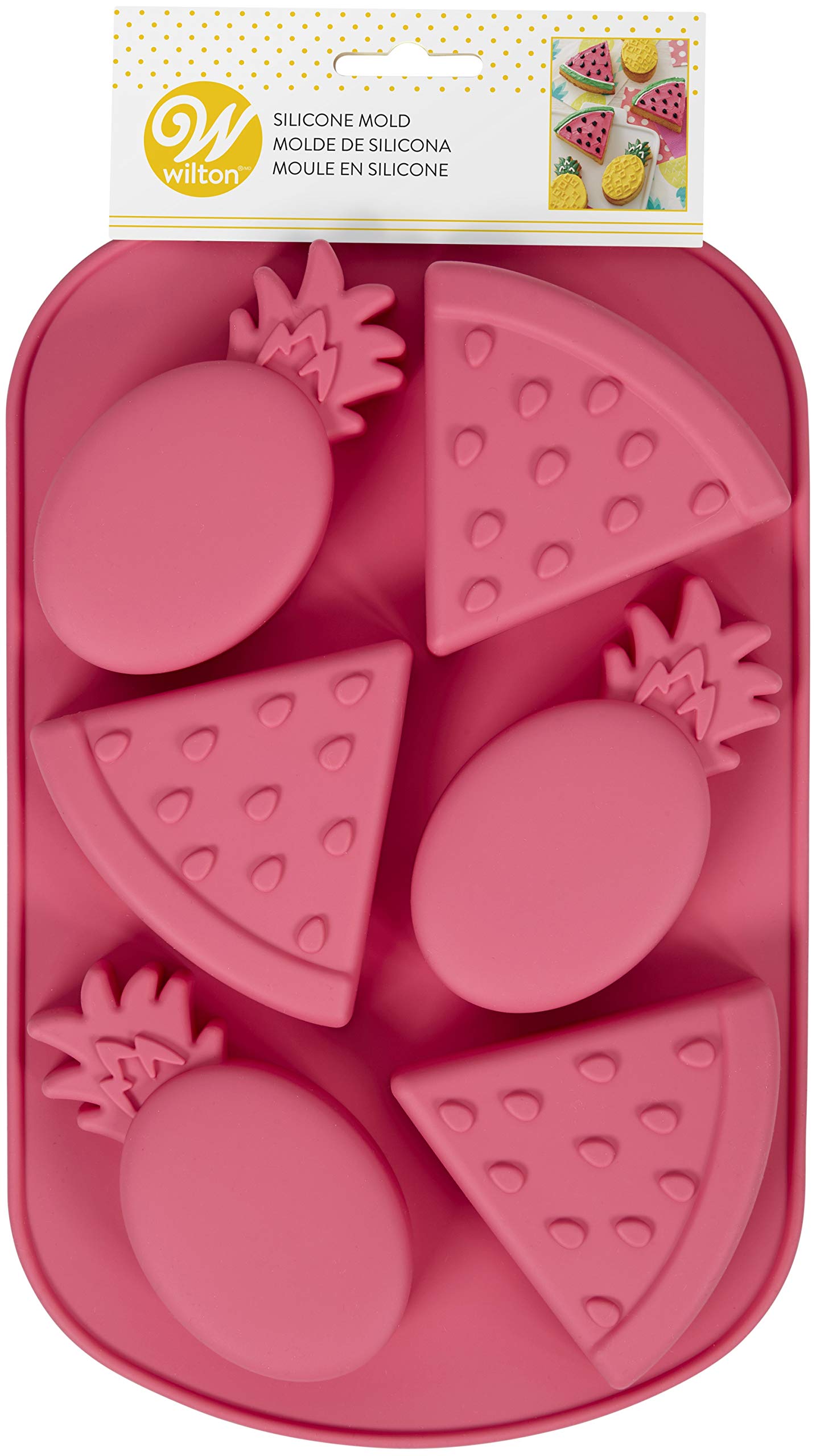 Wilton Silicone Mold With 6 Cavities, Pink