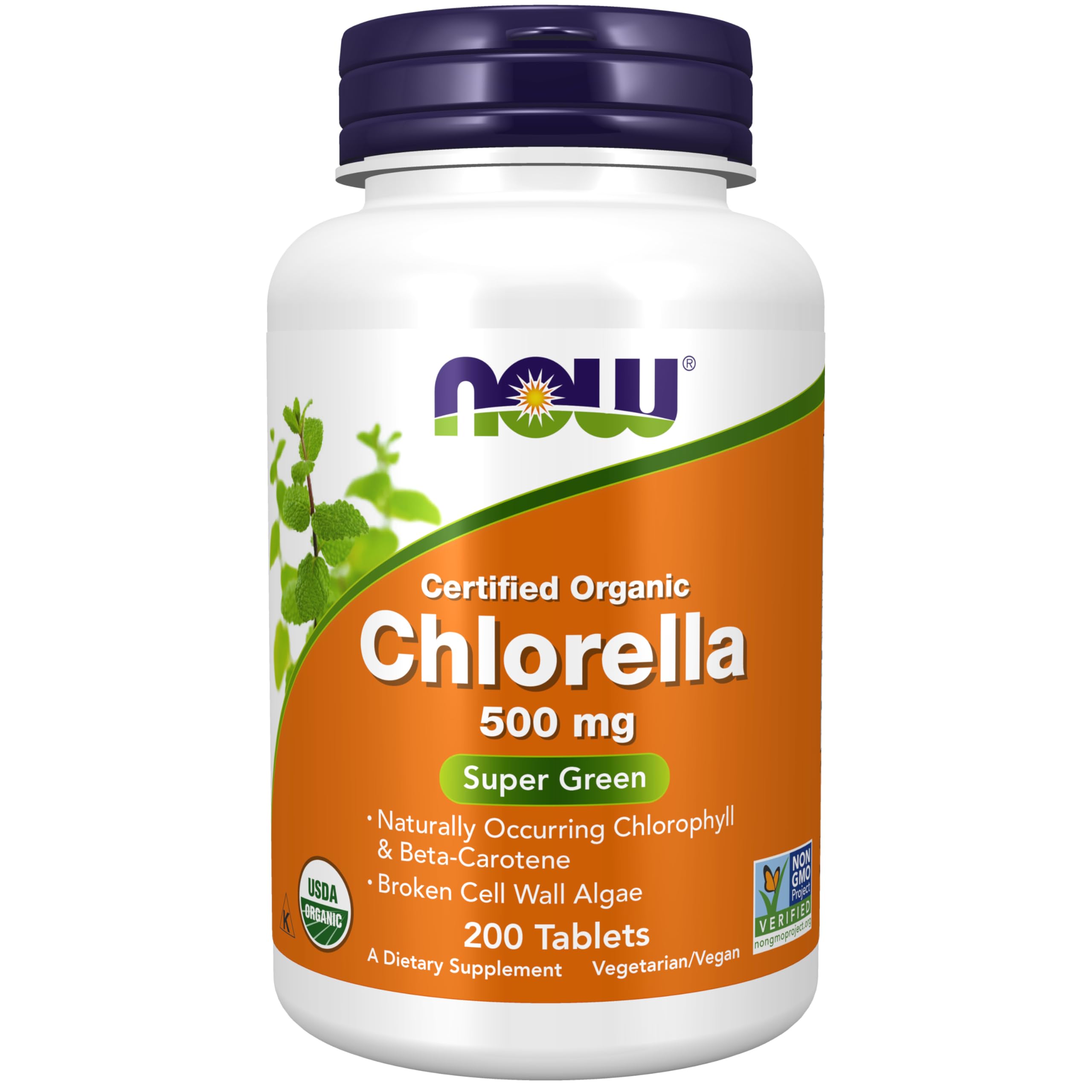 Now Foods, Certified Organic Chlorella, 500 mg, 200 Tablets