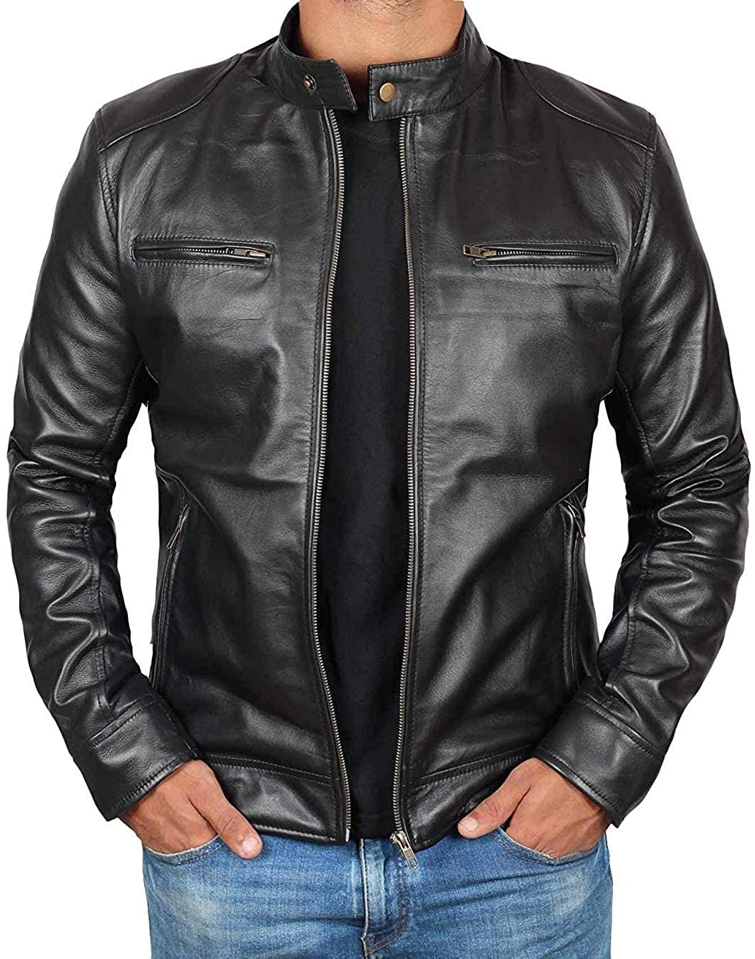 fjacketsHawk Brown Leather Coat Jacket