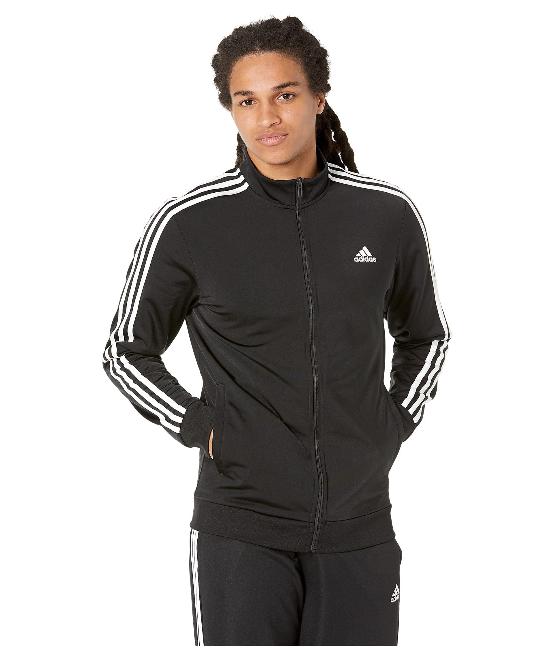 adidasMen's Essentials Warm-Up 3-Stripes Track Top