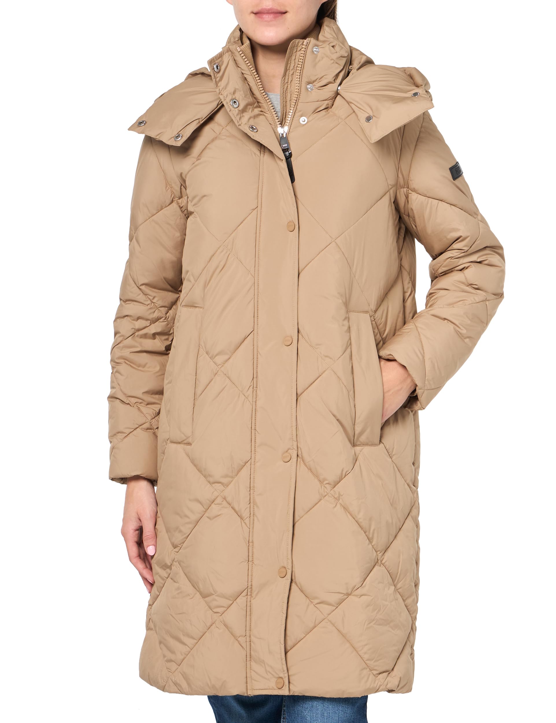 DKNYWomen's Diamond Quilt Long Puffer