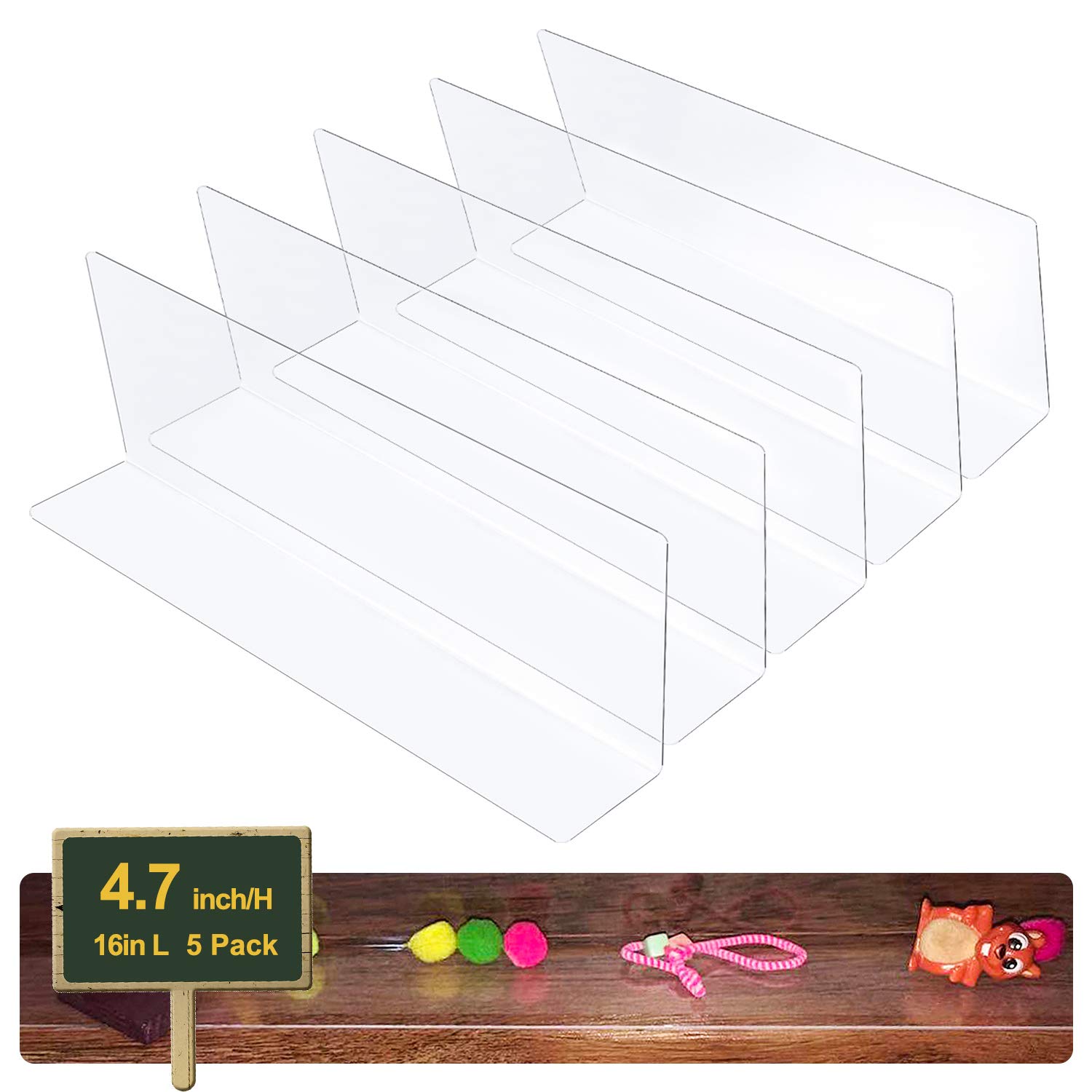 Toy Blockers for Furniture - Clear Thin PVC Gap Bumper Under Couch, Sofa, Bed, Cabinet to Stop Small Things Going into. (Large 4.7'' High)