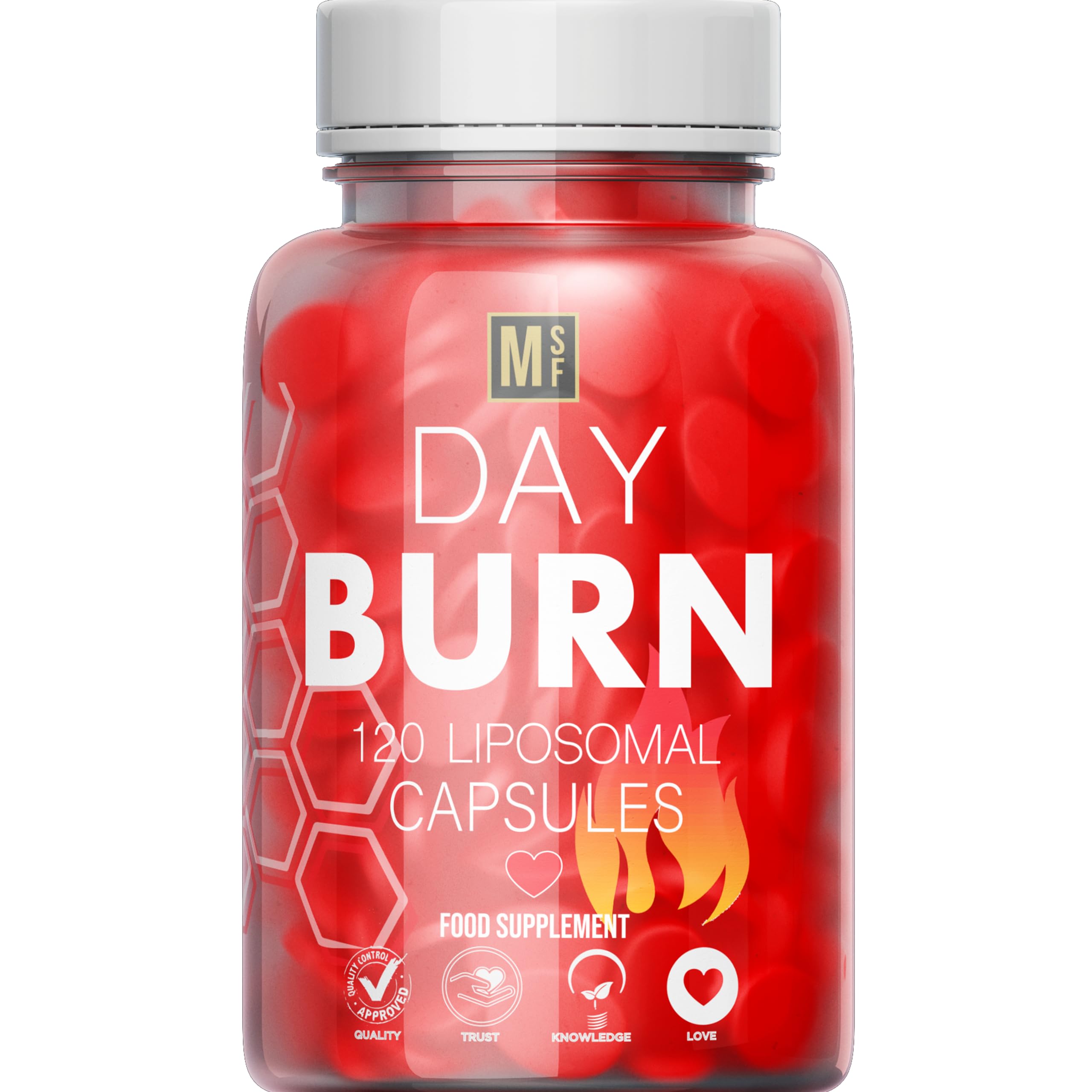 Day Burn 120 Liposomal Capsules for Women and Men 60 Days Supply | Vegan | High Strength, Size Management | 50% More Capsules Than Other Brands