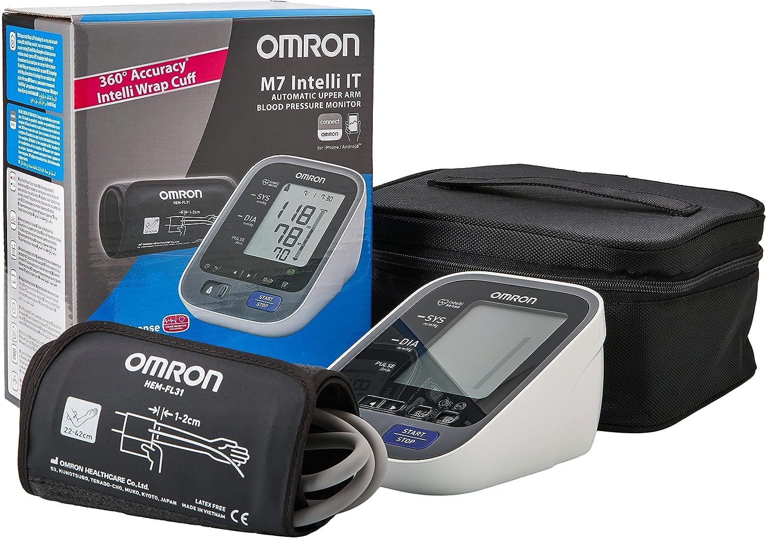 OmronOMRON-M7INTELLI-IT,Intelli IT Automatic Blood Pressure Monitor, White