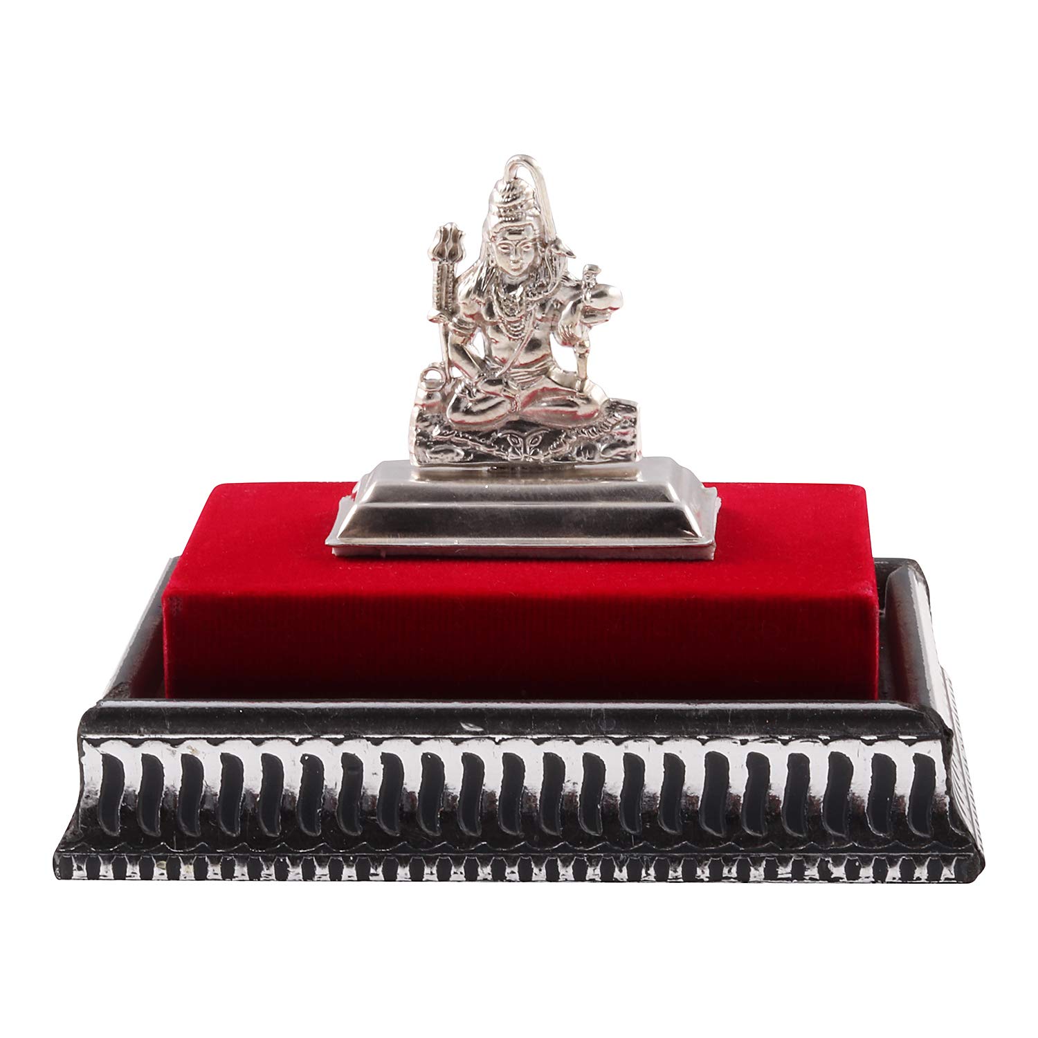 Msa Jewels Presents Pure 999 Silver Idol Of Shiv Ji (5 CM X 5 CM, 12 GM) Dhanteras Diwali Gift Items