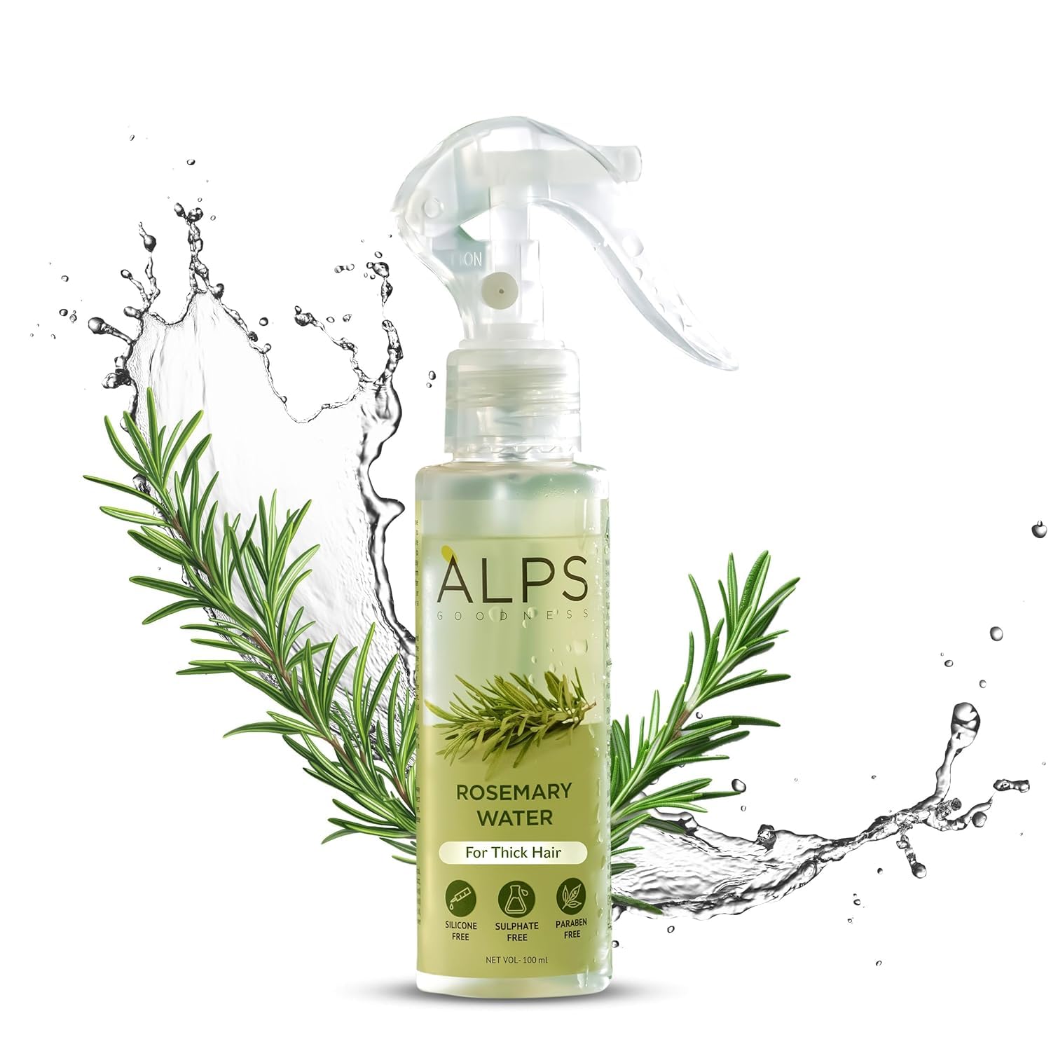 Alps Goodness Rosemary Water Spray For Hair Growth (100 ml) | Hair Spray for Regrowth | Rosemary Hair Mist | Adds Shine | Helps Reduce Hairfall | Strengthens Hair | Suitable For All Hair Types