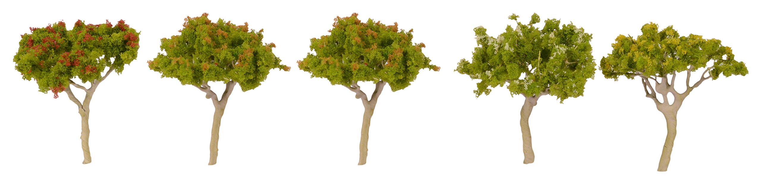 mjmodels architectural miniature tree (80 mm, pack of 5)-Multi color