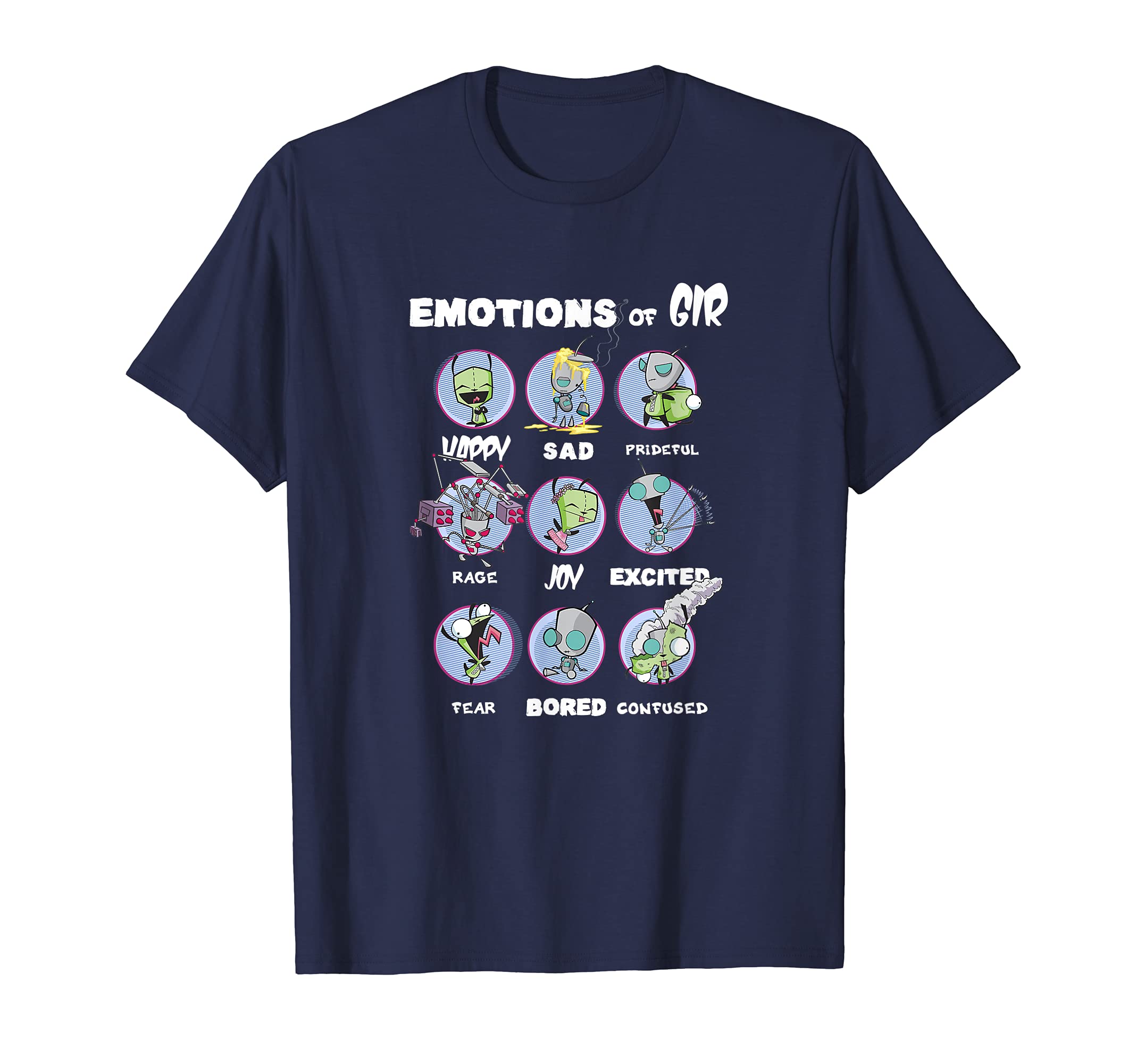 Invader ZimThe Many Emotions of GIR T-Shirt