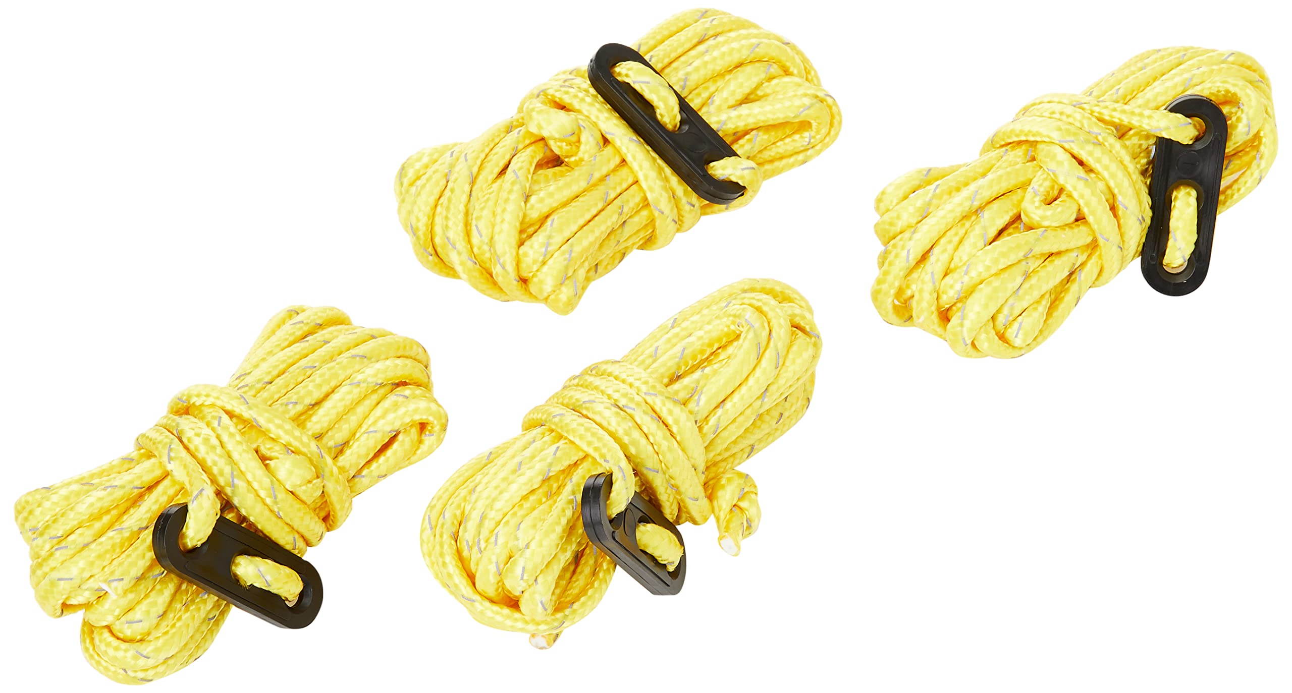 Milestone Camping 20540 Hi-Vis Guy Ropes/Pack of 4 / Multi Use Camping Essential/Yellow