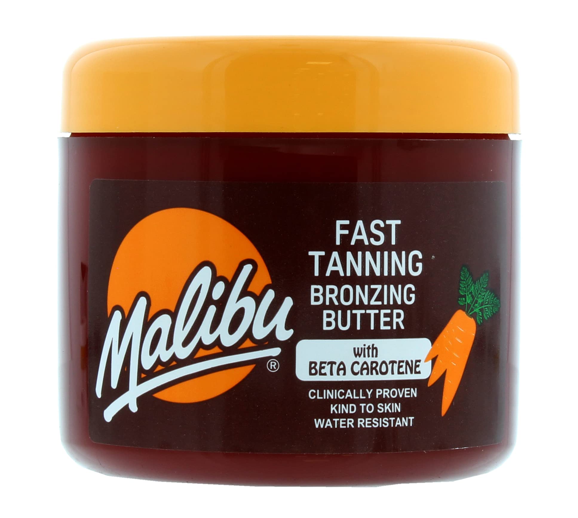 MalibuSun Bronzing Fast Tanning Body Butter with Beta Carotene, Tropical Coconut Fragrance, 300ml