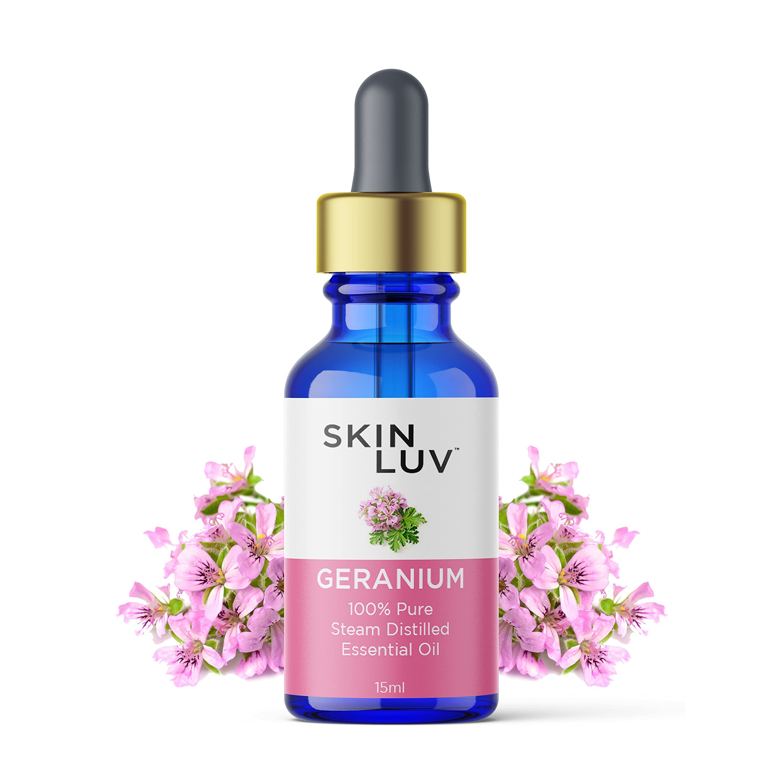 SkinLuv Steam Distilled Geranium Essential Oil