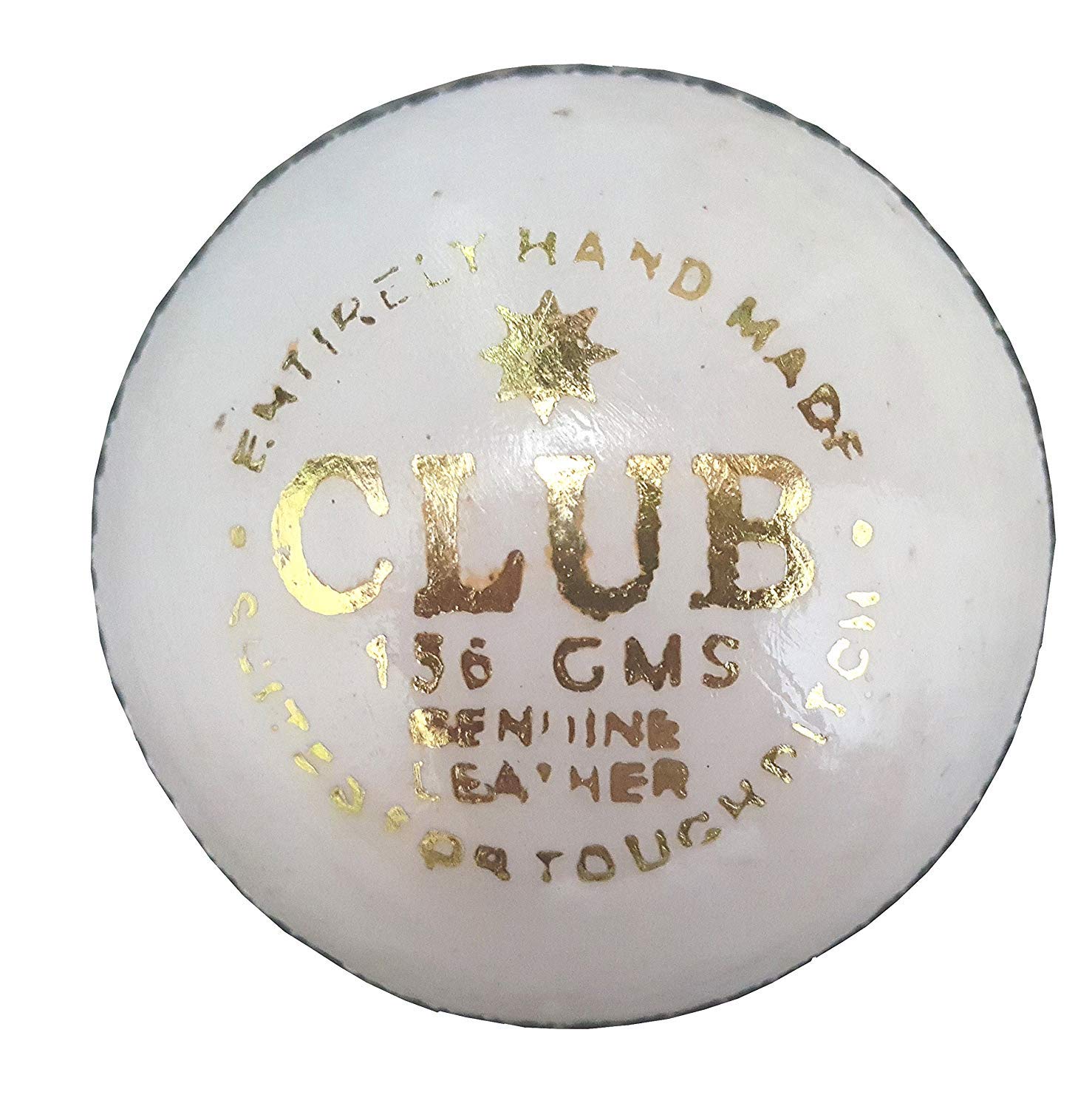 Ankaro White Cricket Club Leather Ball (Pack of 1, White)