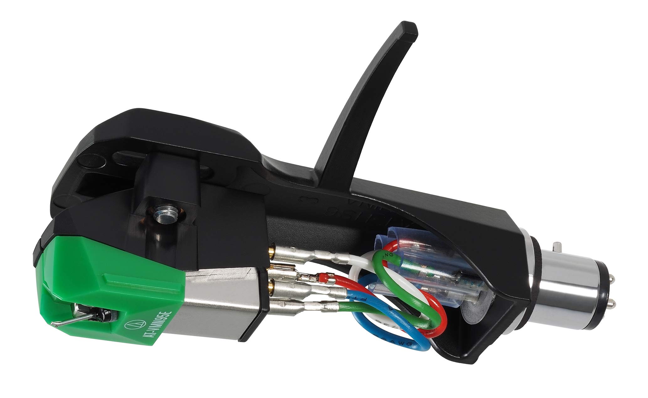 Audio Technica AT-VM95E/H Headshell/Dual Moving Magnet Cartridge Combo Kit (Black/Green)